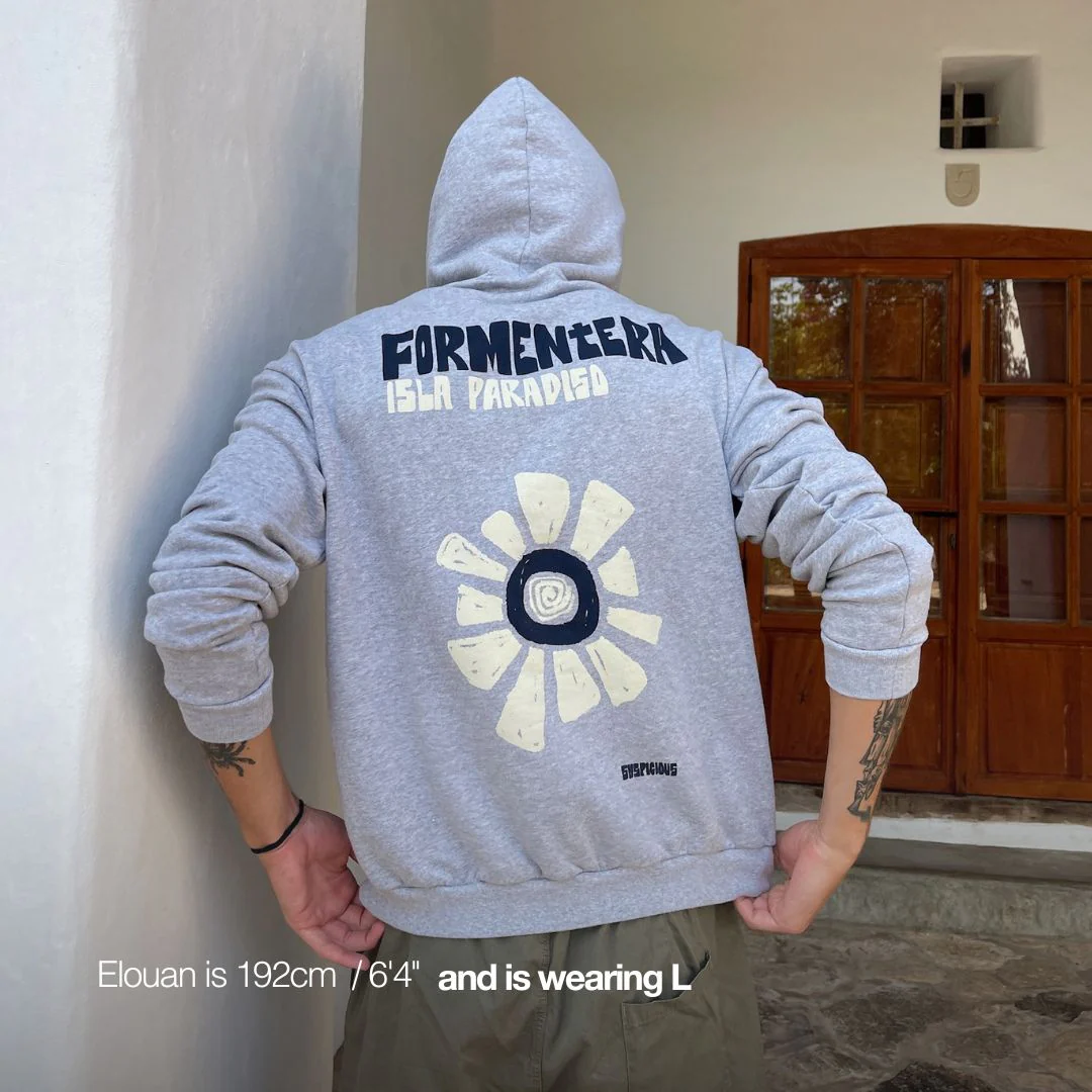 (Isla Bonita) The Formentera Hoodie - Neutral Heather - Image 8