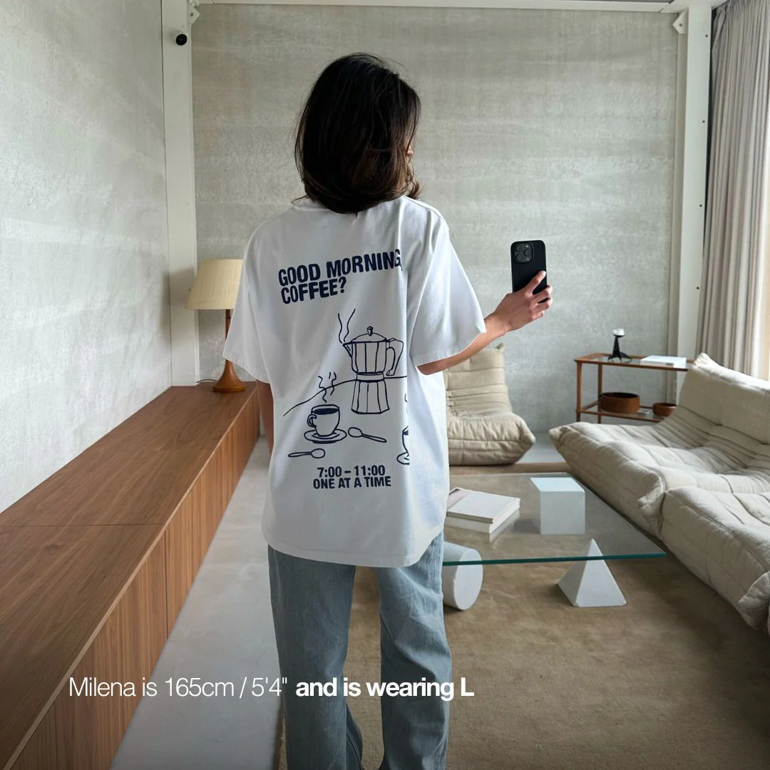 The Good Morning Coffee Tee - White - Image 5