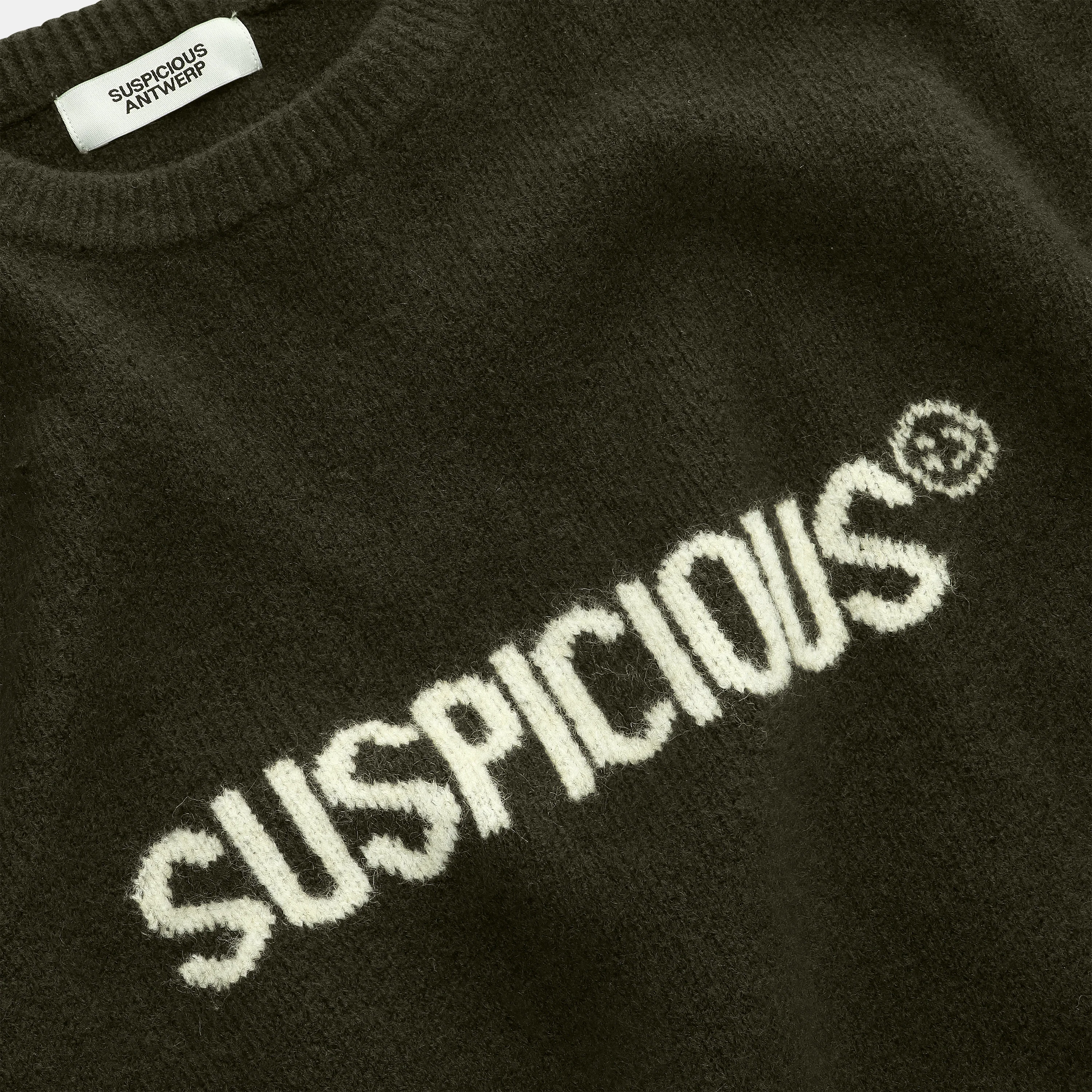 PL / The Smiley Knitted Sweat - Army - Image 2