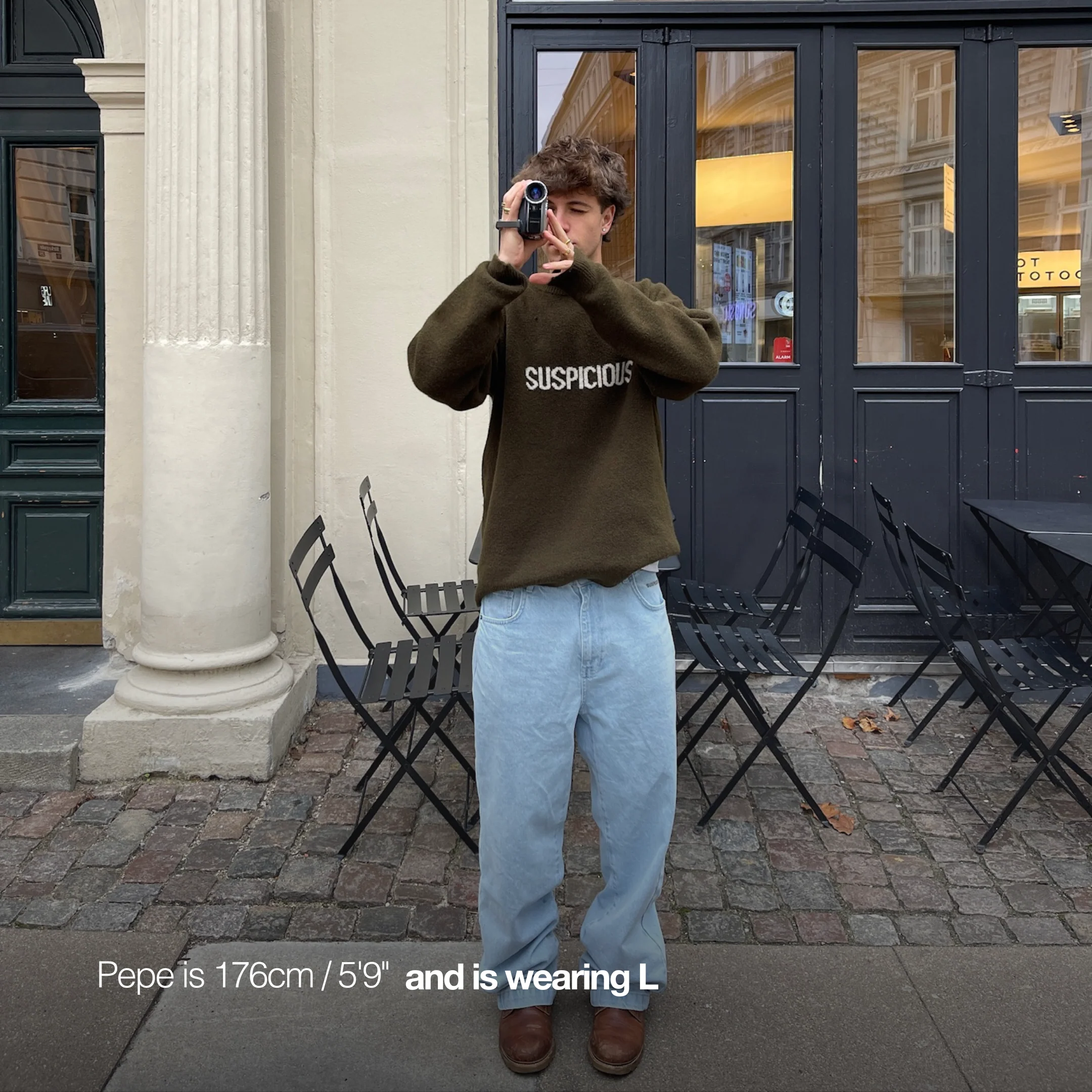 PL / The Smiley Knitted Sweat - Army - Image 5