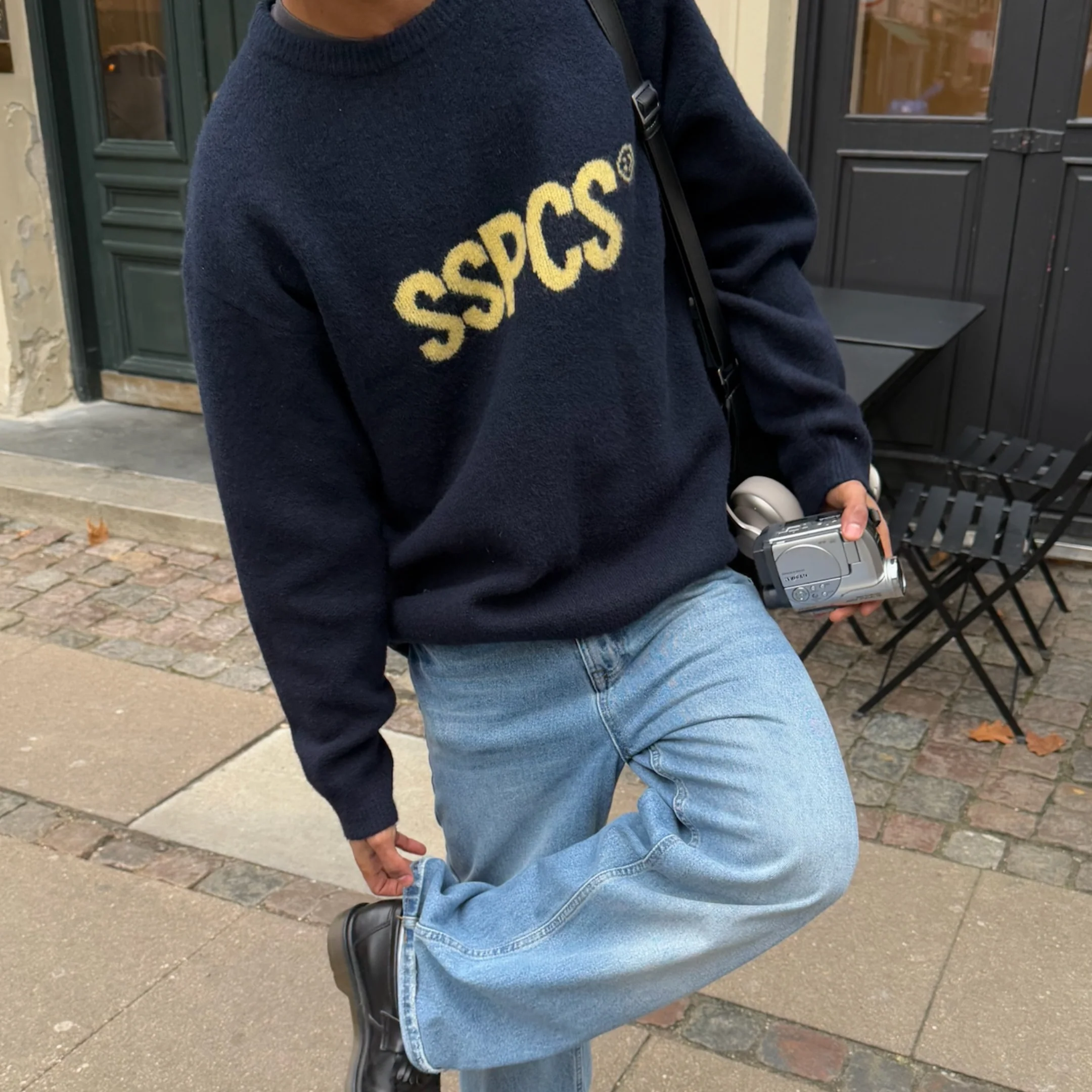 The SSPCS Knitted Sweat - Nightfall / Yellow - Image 5