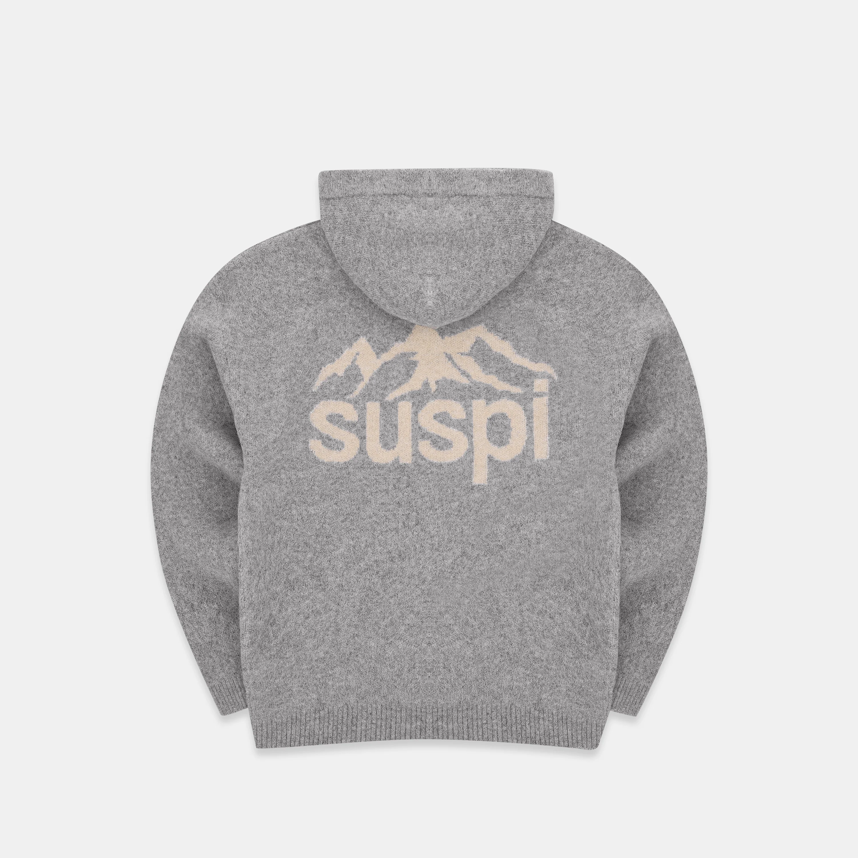 (Everything Knitted) The Landscape Knitted Hoodie - Heather Grey