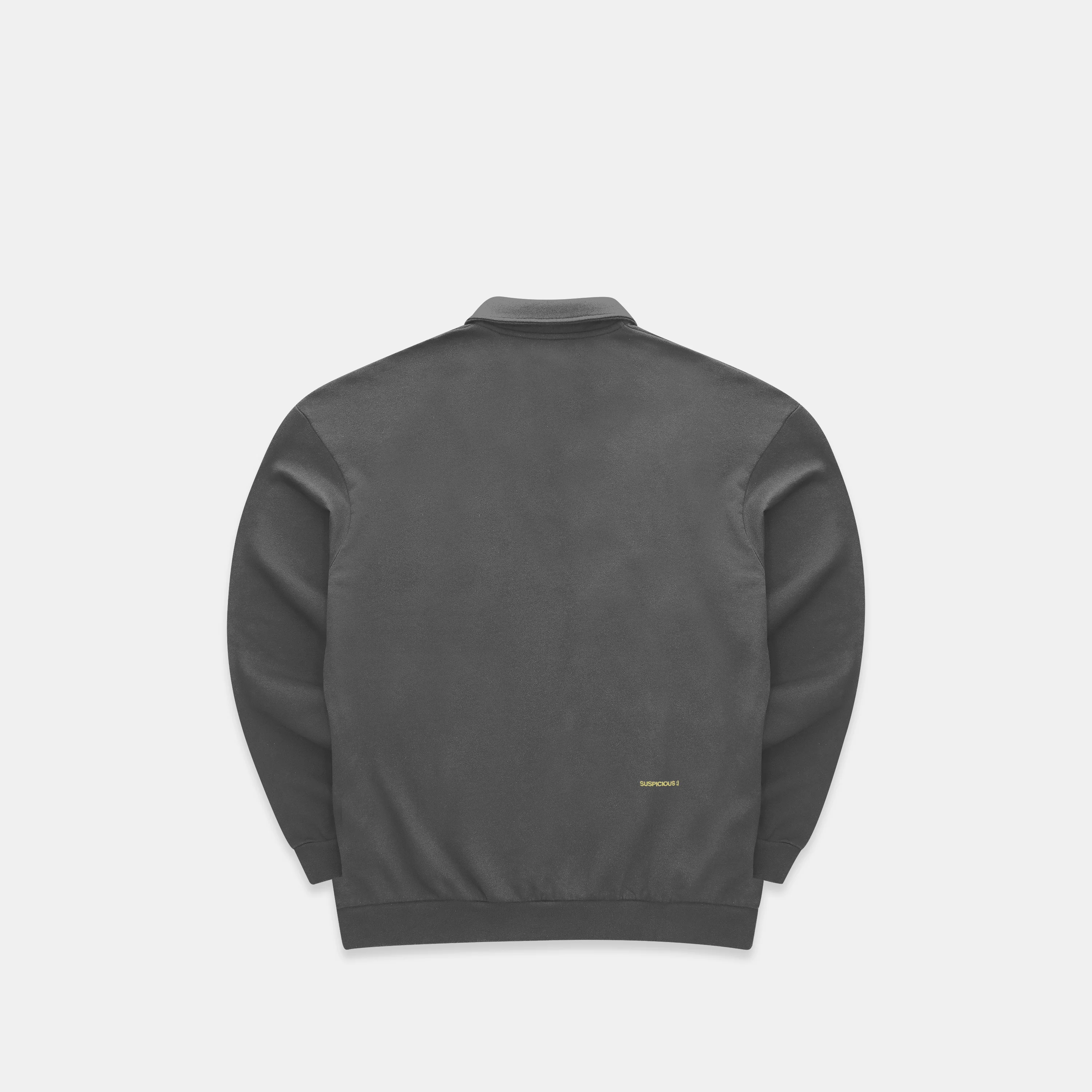 The Suspicious Smiley Half-Zip Polo - Dark Shadow - Image 3