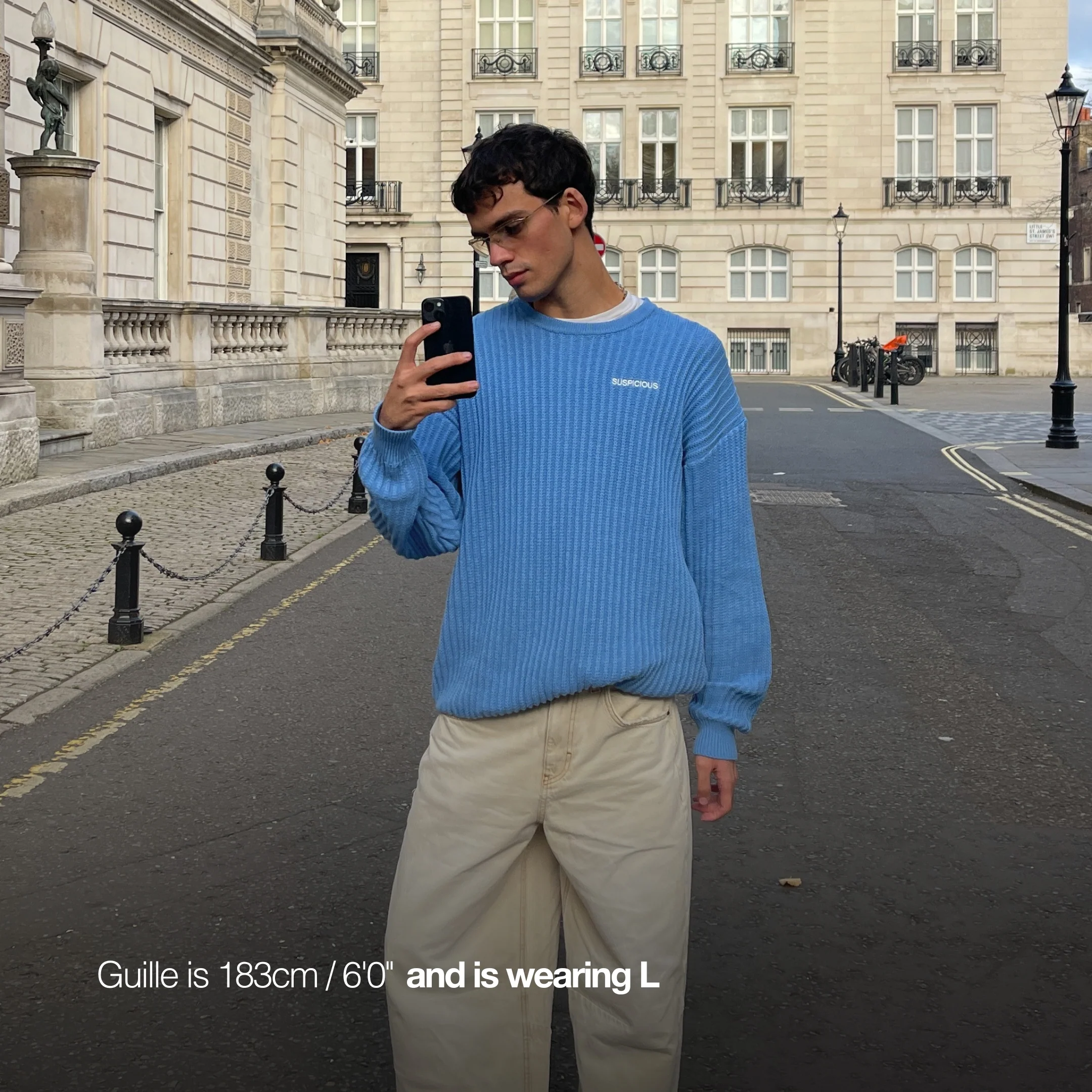 The Suspicious 2 Knitted Sweat - Blue - Image 4