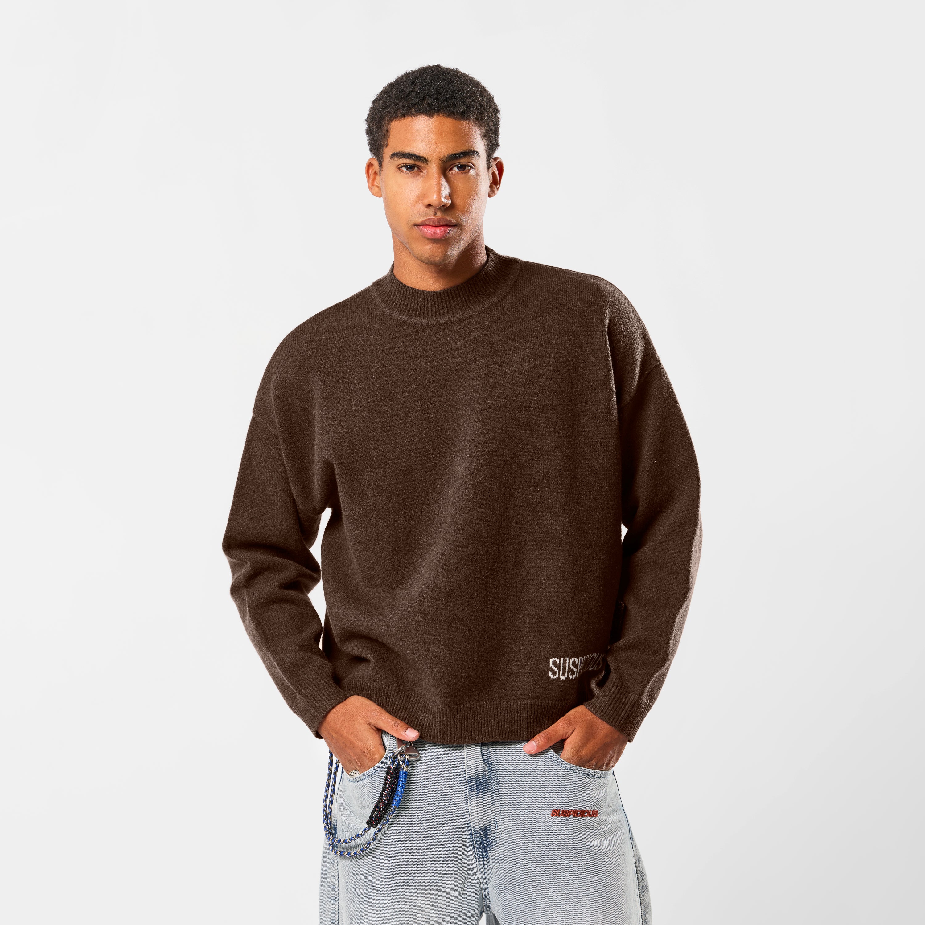 Winter2 / Core High Neck Knit - Espresso - Image 7