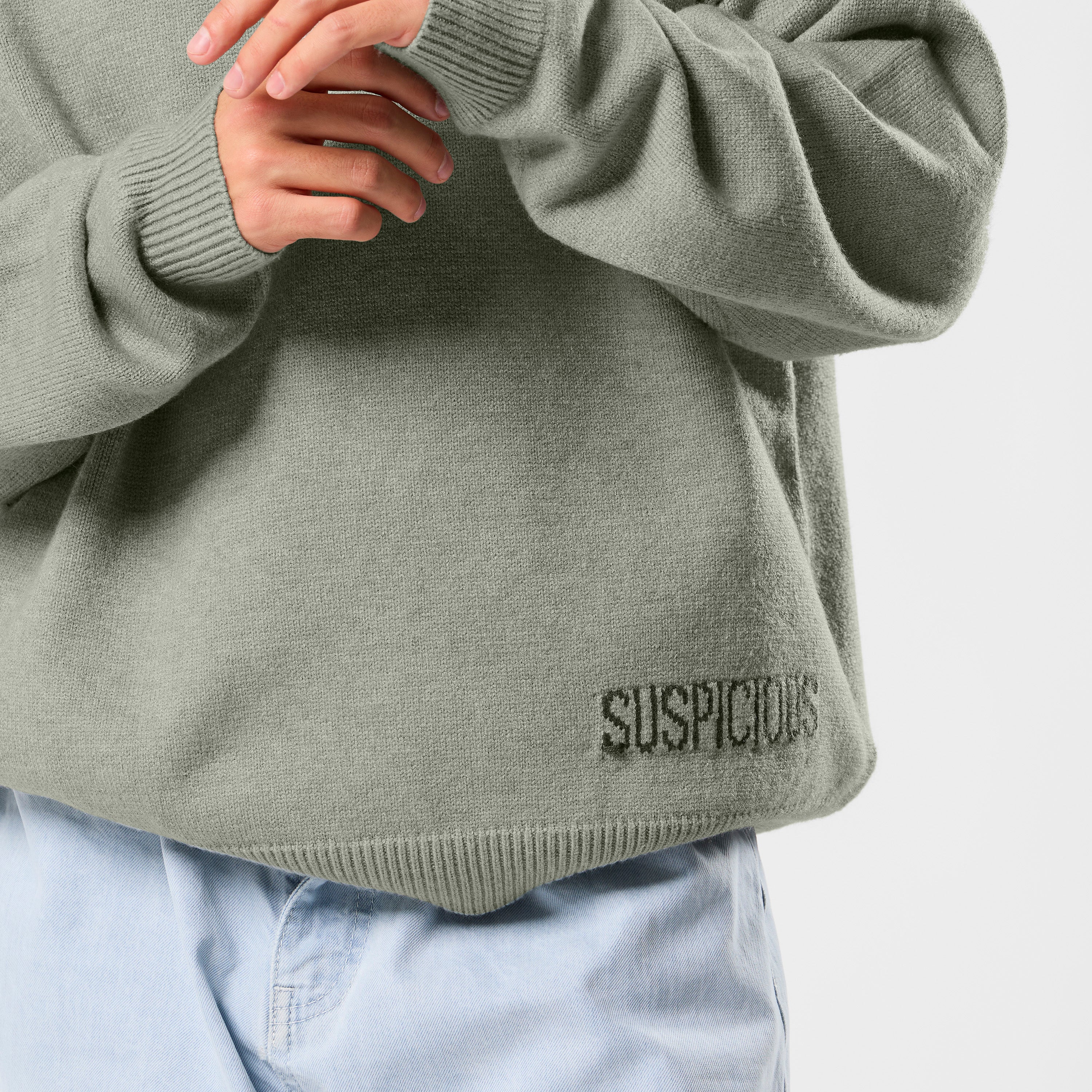 Winter2 / Core High Neck Knit - Frosted Green - Image 8