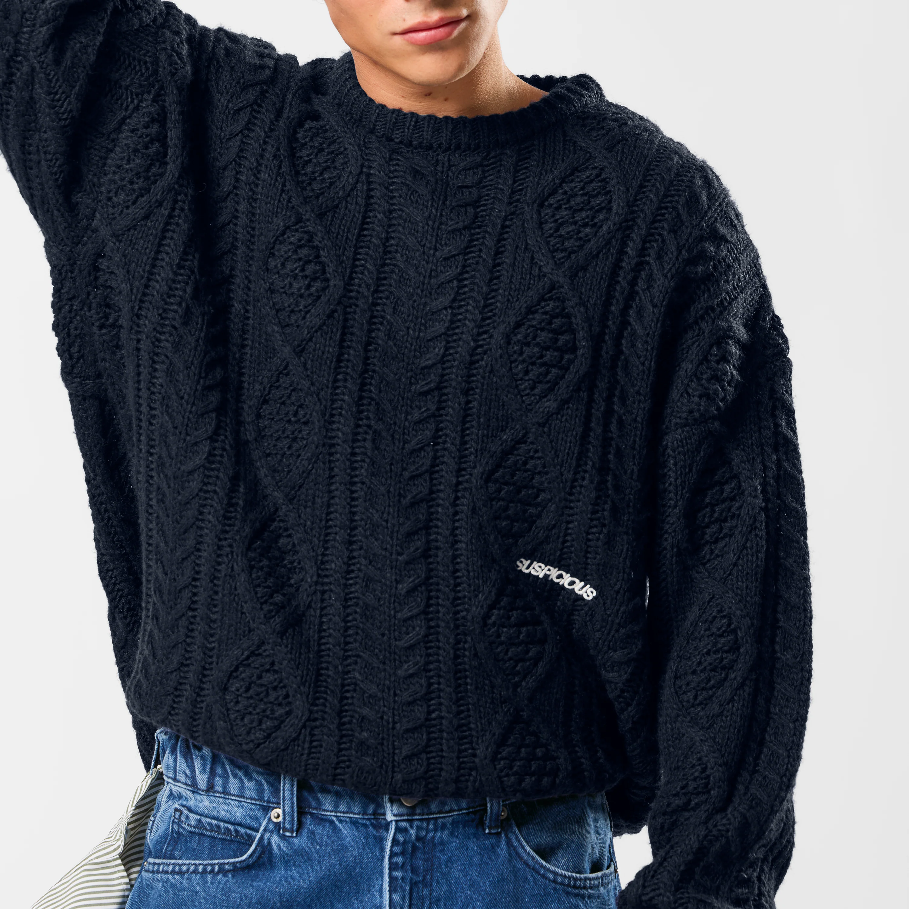 Winter2 / Essentials Big Knit - Navy - Image 6