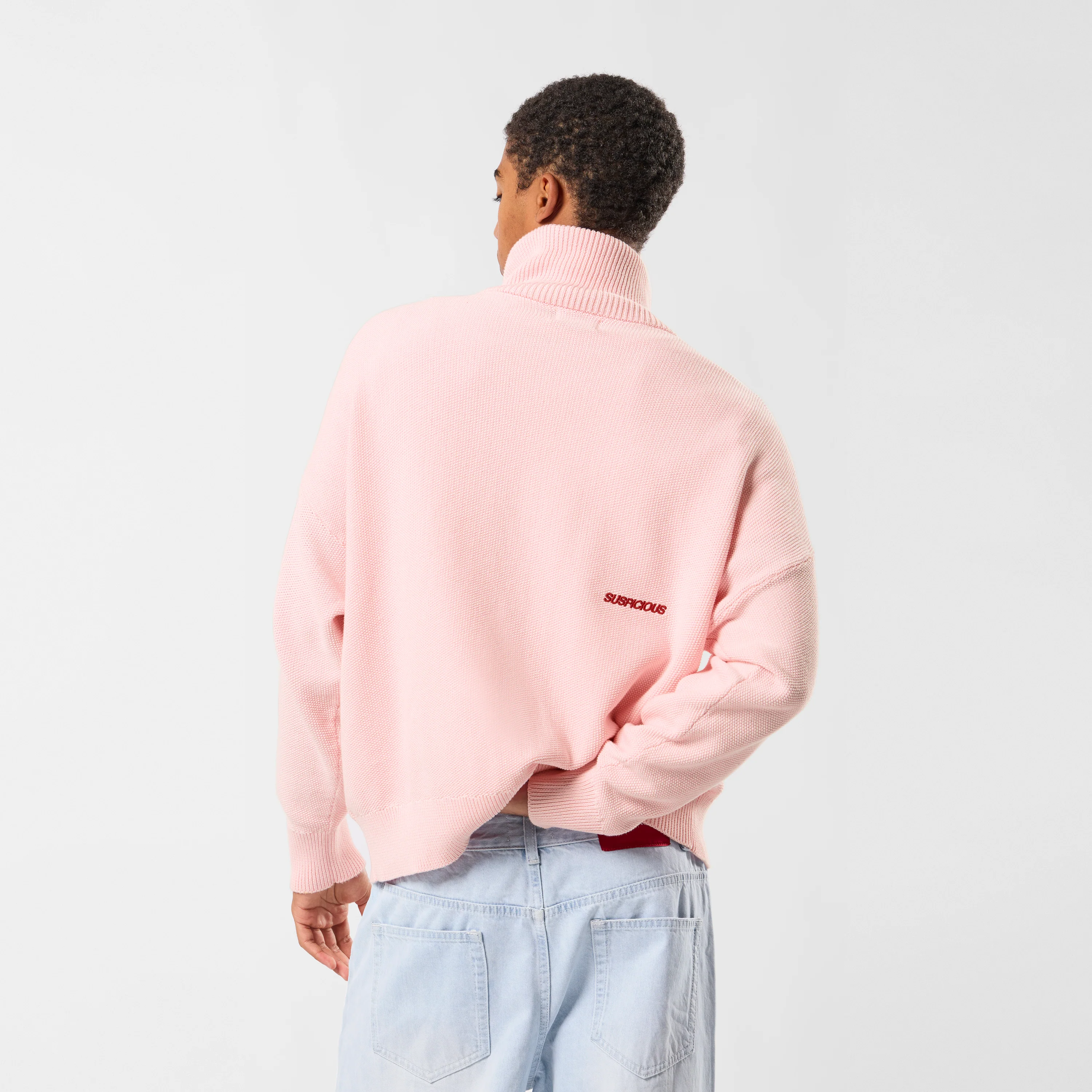 Winter2 / Essentials Tight Knitted Zip-Up - Icy Orchid - Image 5