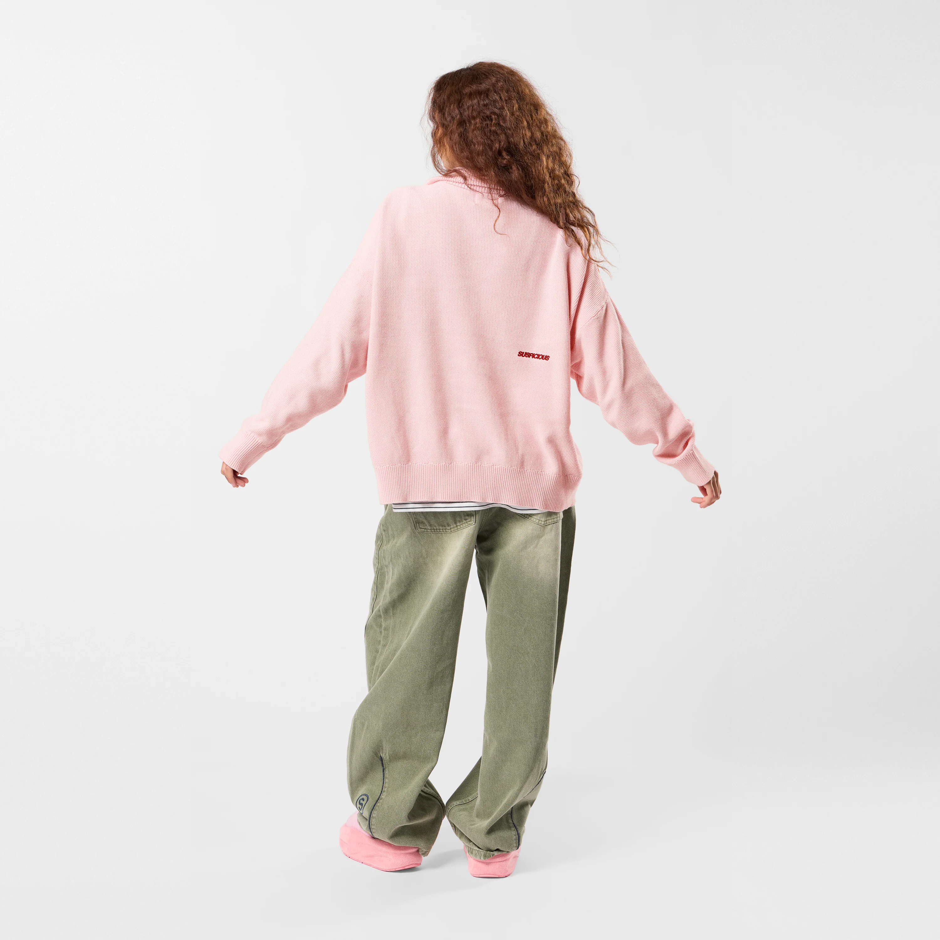 Winter2 / Essentials Tight Knitted Zip-Up - Icy Orchid - Image 8