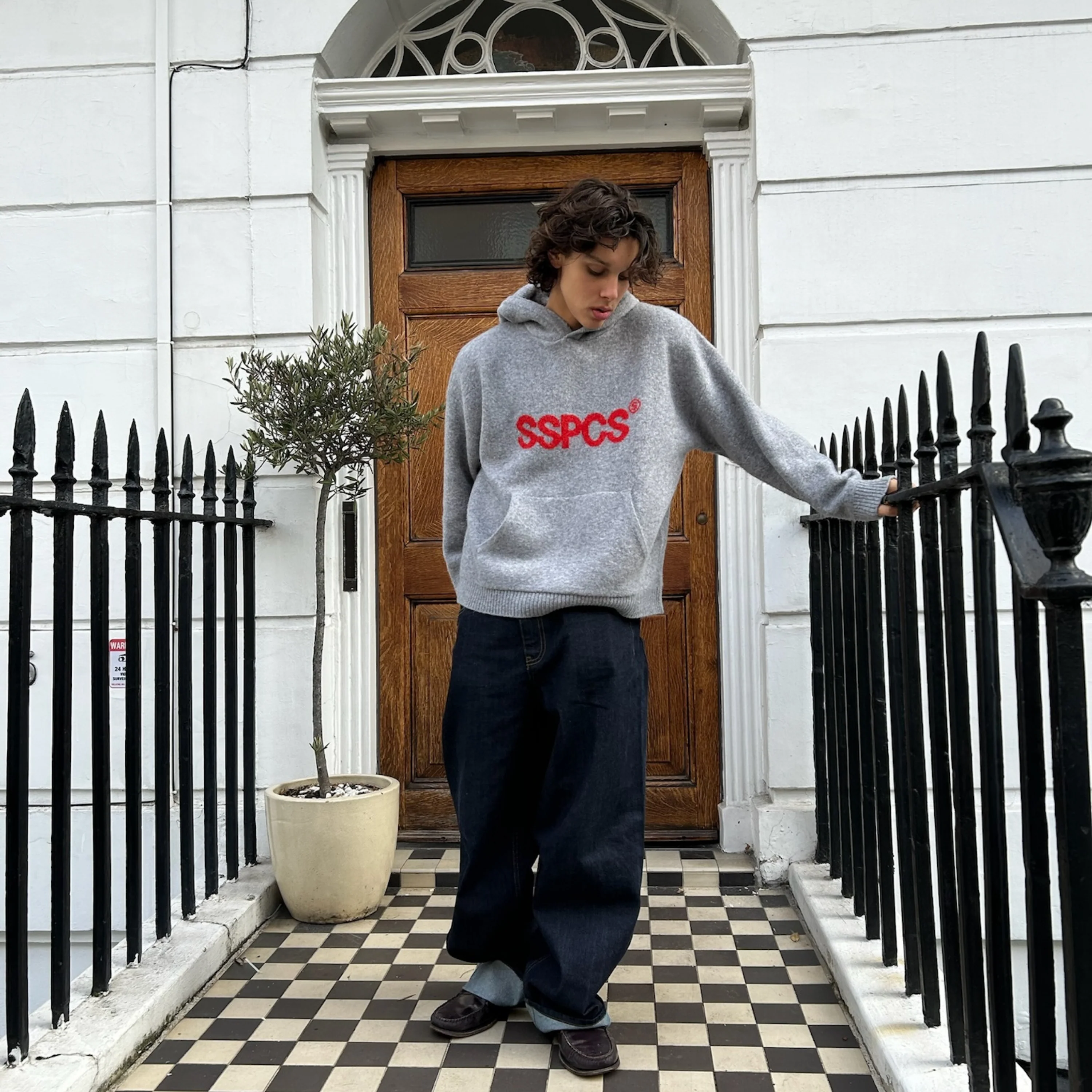Winter2 / SSPCS Knitted Hoodie - Neutral Heather - Image 10