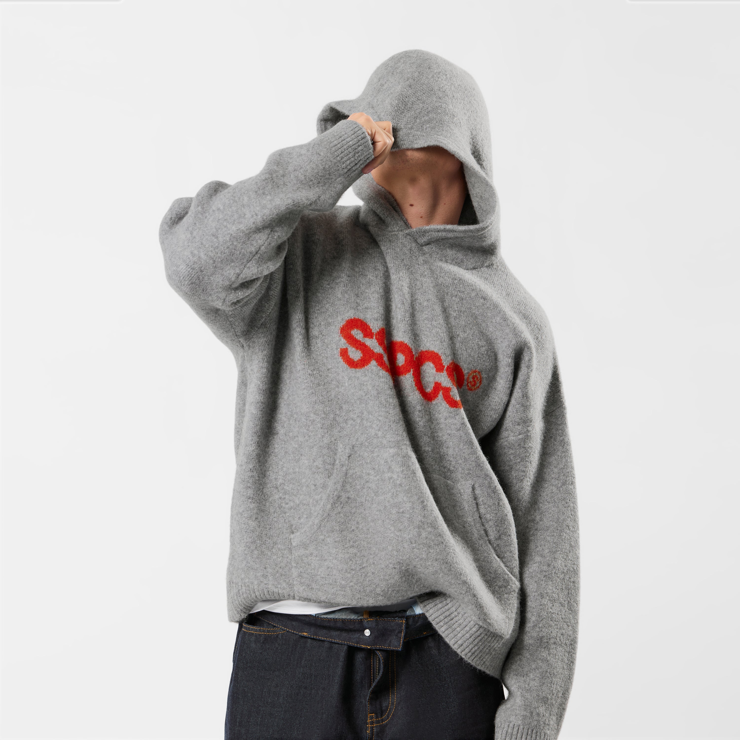 Winter2 / SSPCS Knitted Hoodie - Neutral Heather - Image 3
