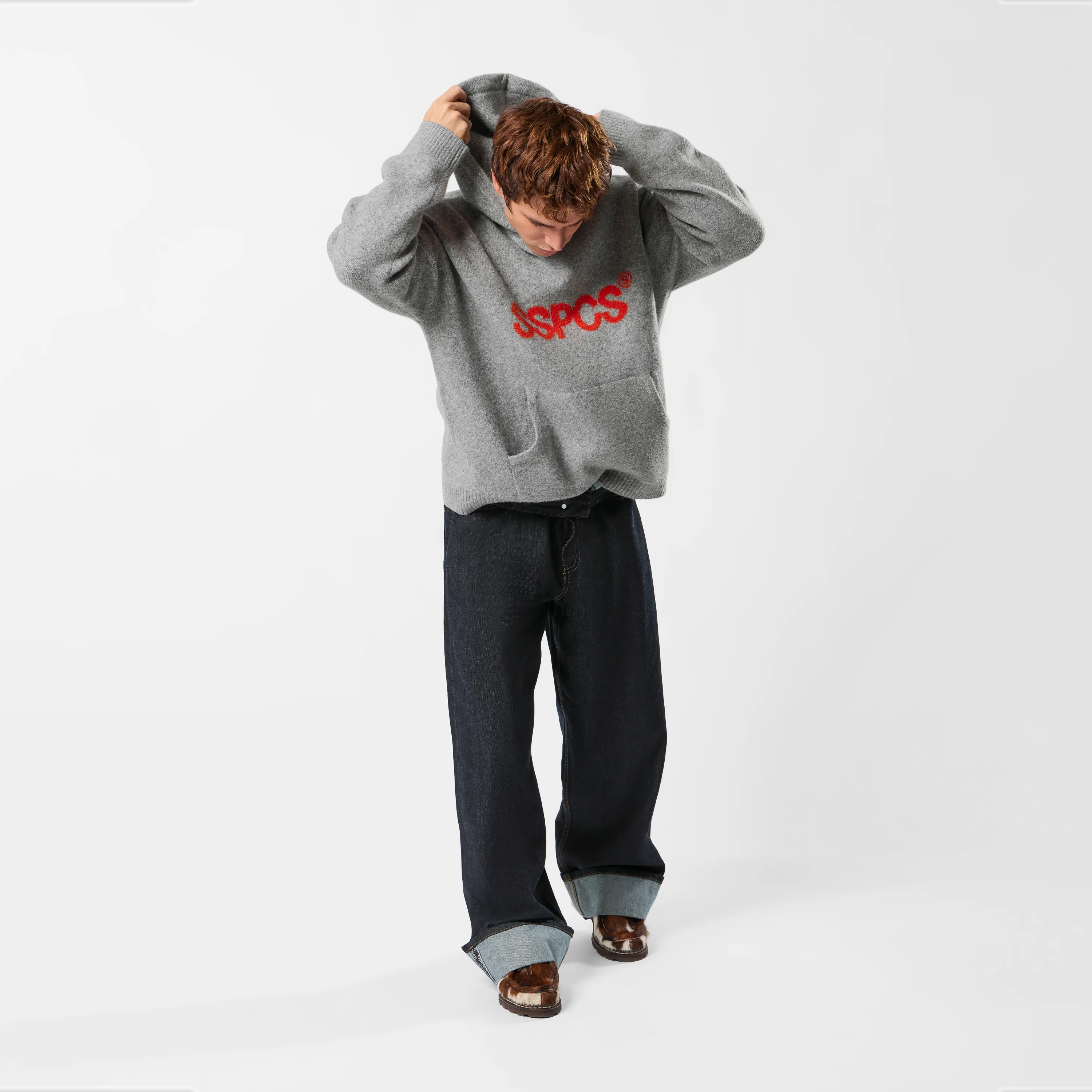 Winter2 / SSPCS Knitted Hoodie - Neutral Heather - Image 7