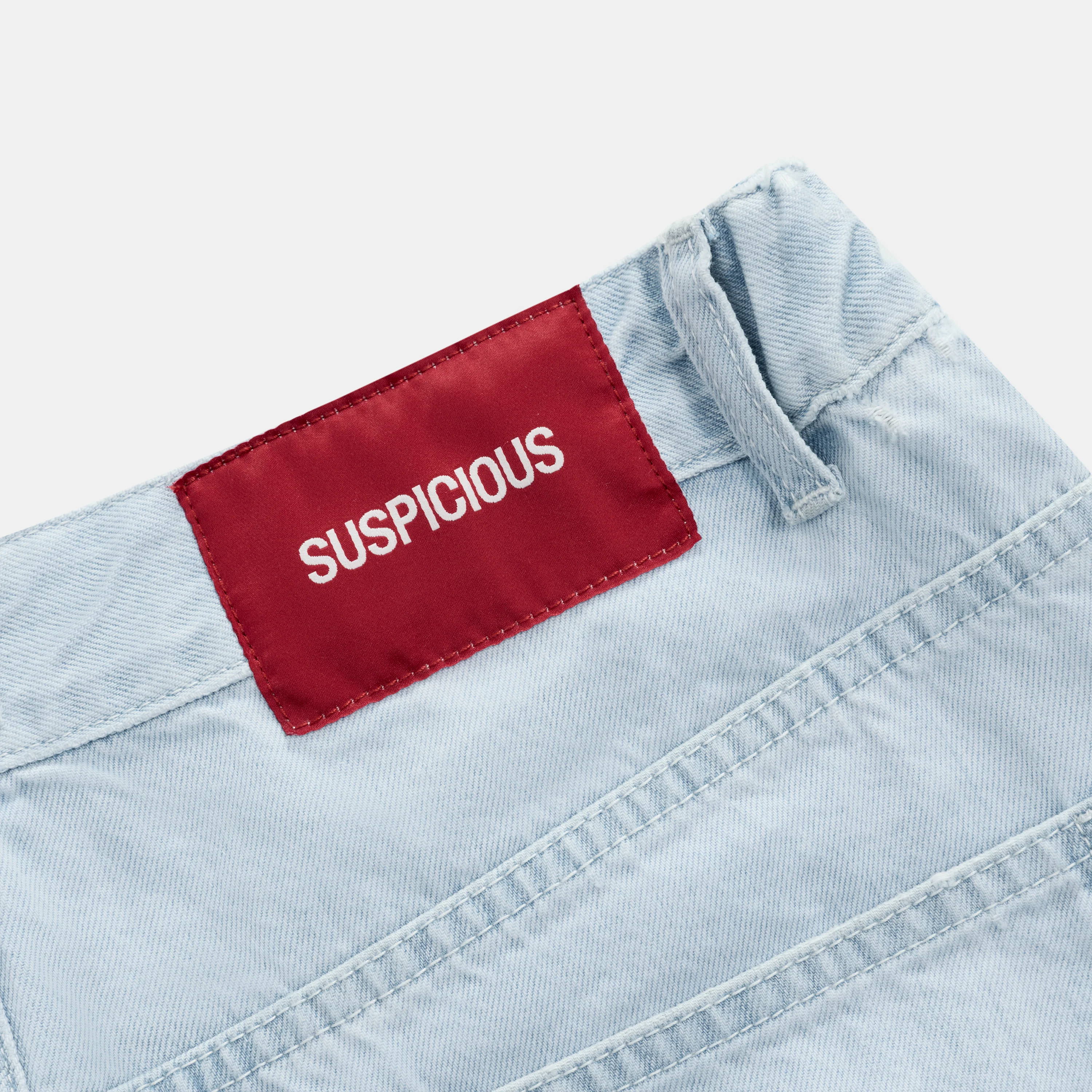 Winter2 / Selvedge Turn-Up Baggy Jeans - Bleached - Image 7