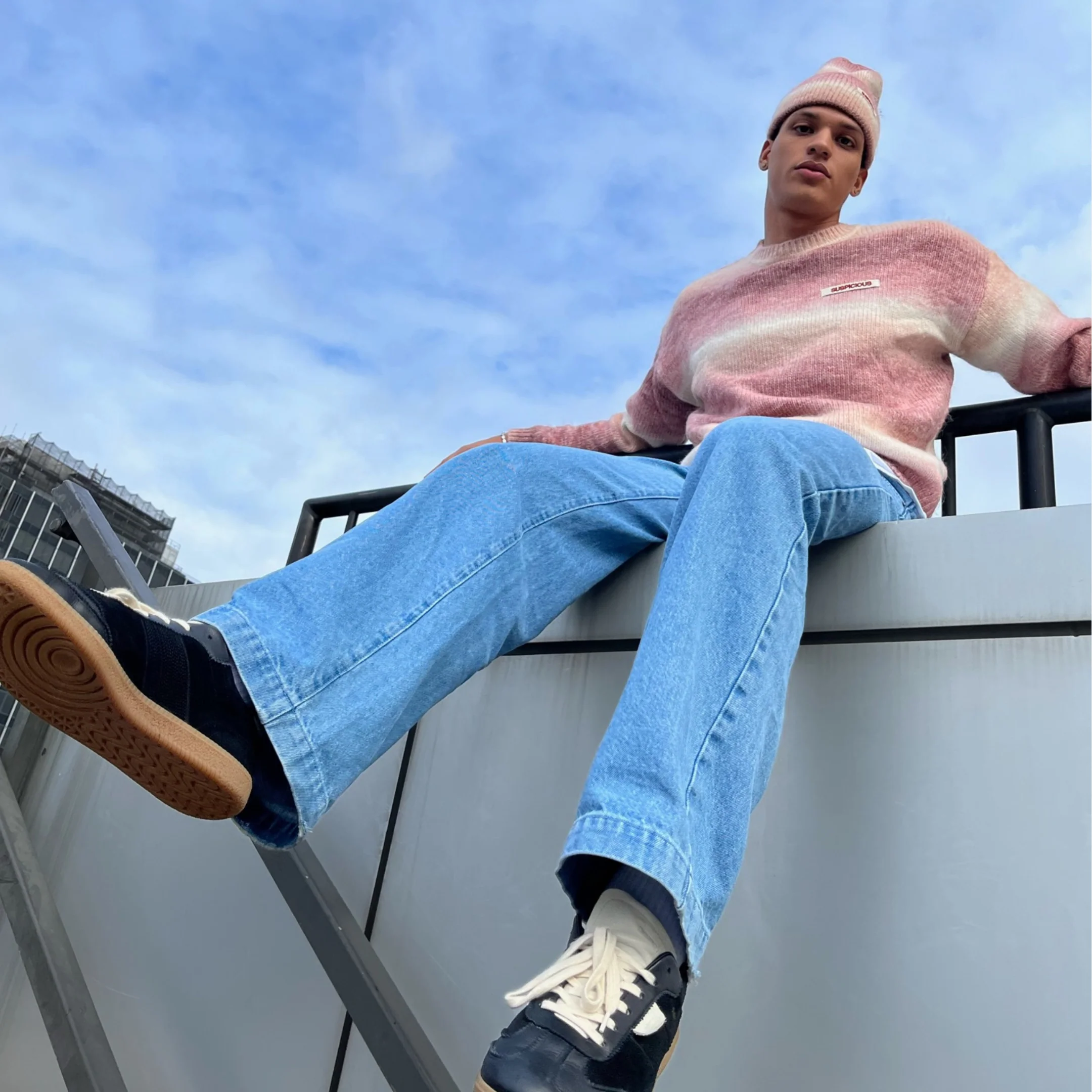 The Label Beanie - Sea Pink - Image 4