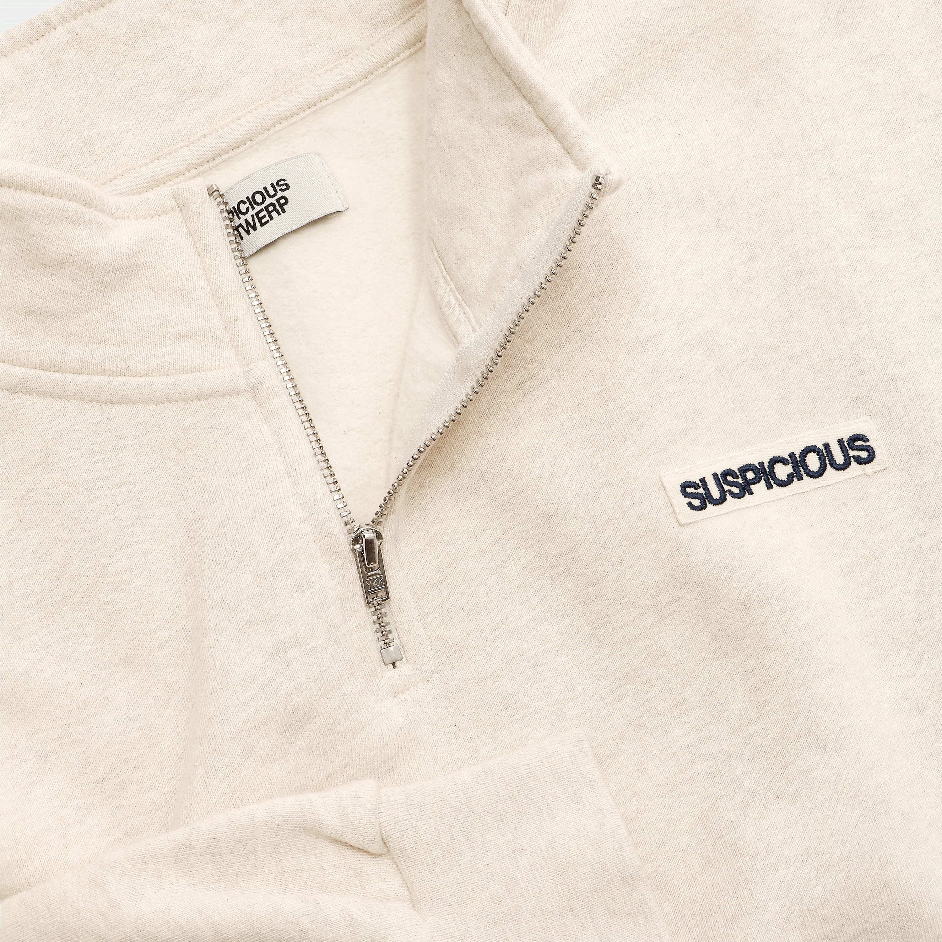 The Label Half-Zip Crewneck - Dune Heather - Image 2