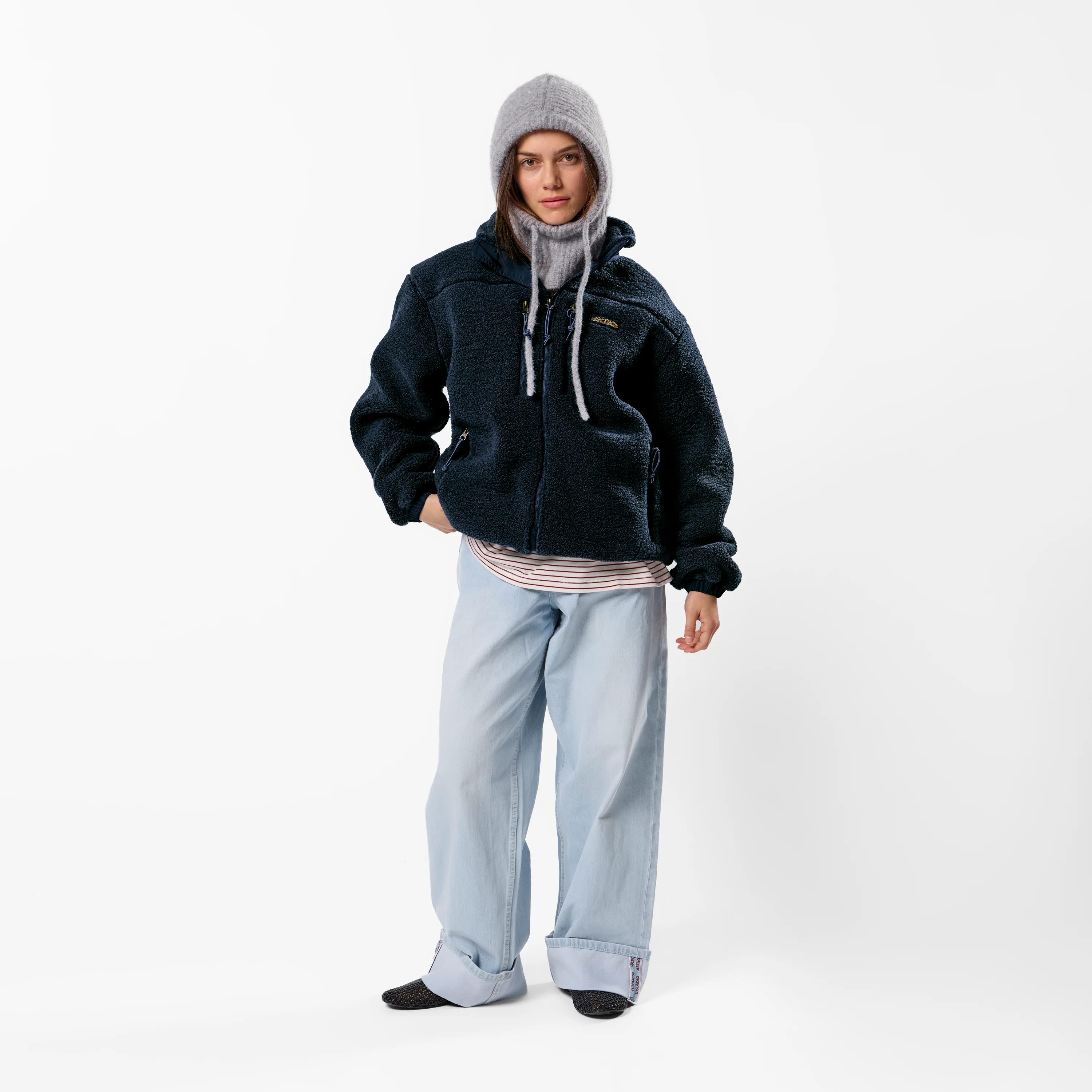 The Landscape Sherpa Jacket - Navy - Image 6