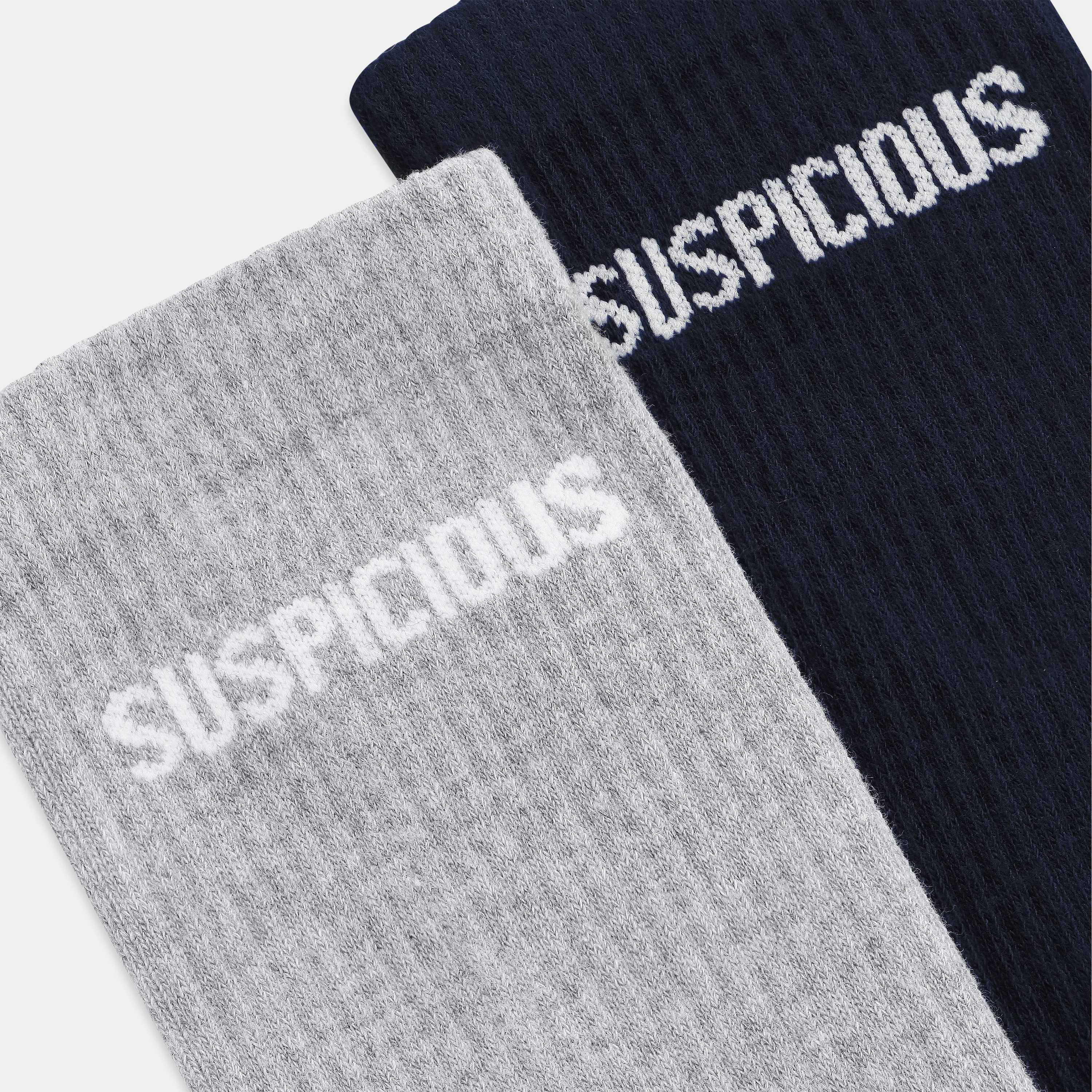 The Suspicious Socks 2-pack - Navy and Heather Grey - Image 2