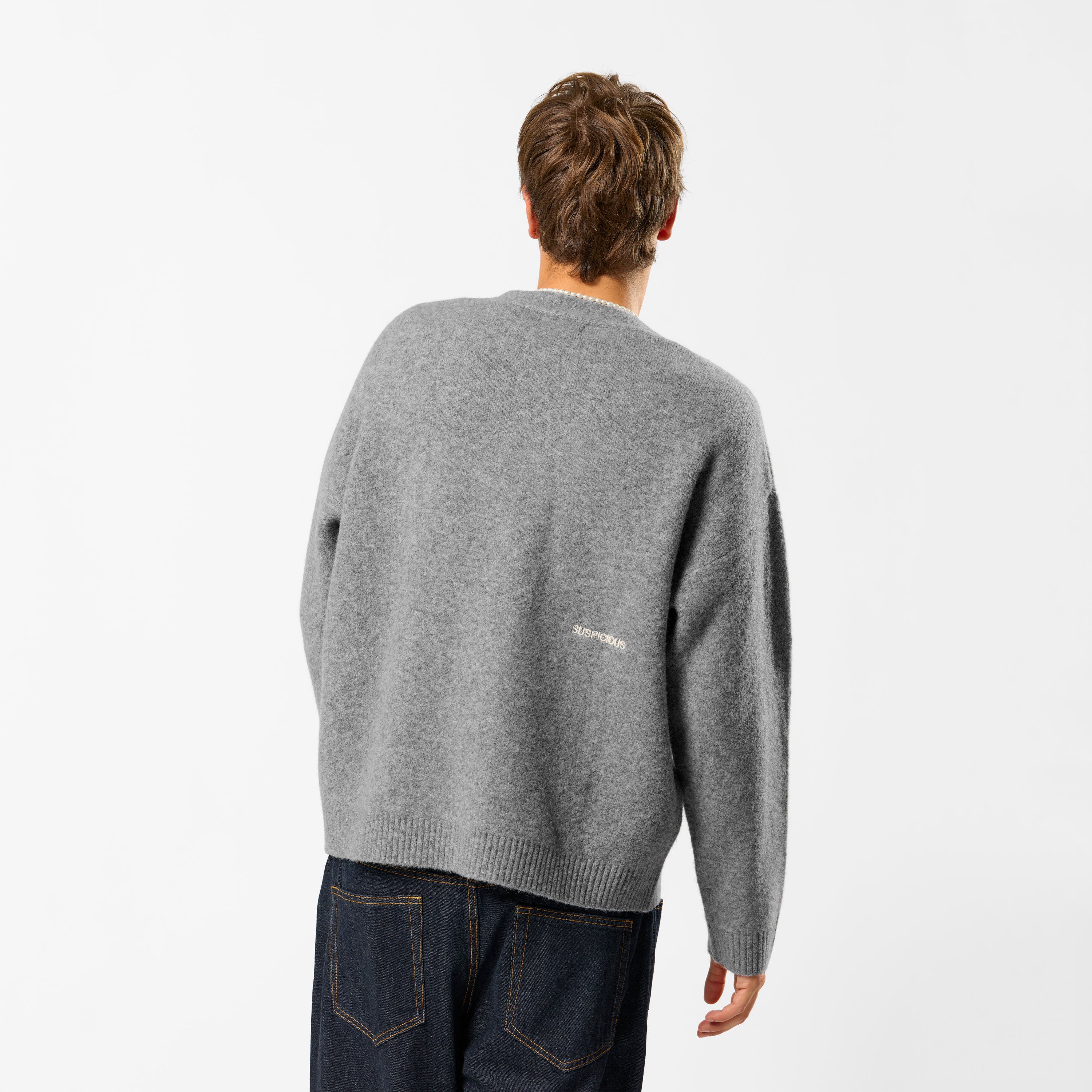 Winter 5 / Essentials Knitted Cardigan - Neutral Heather - Image 4