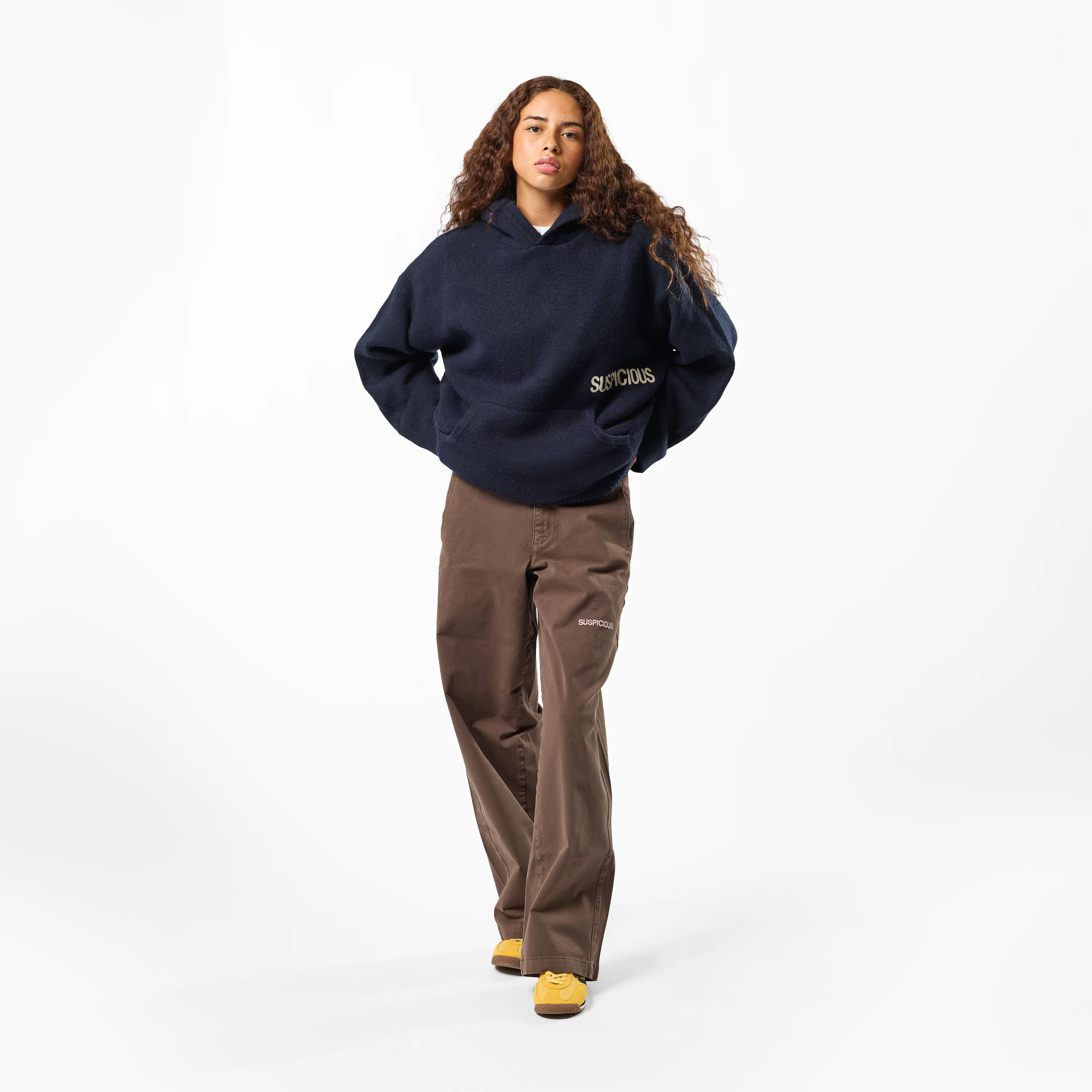 Winter1 / Core Knitted Hoodie - Navy - Image 4