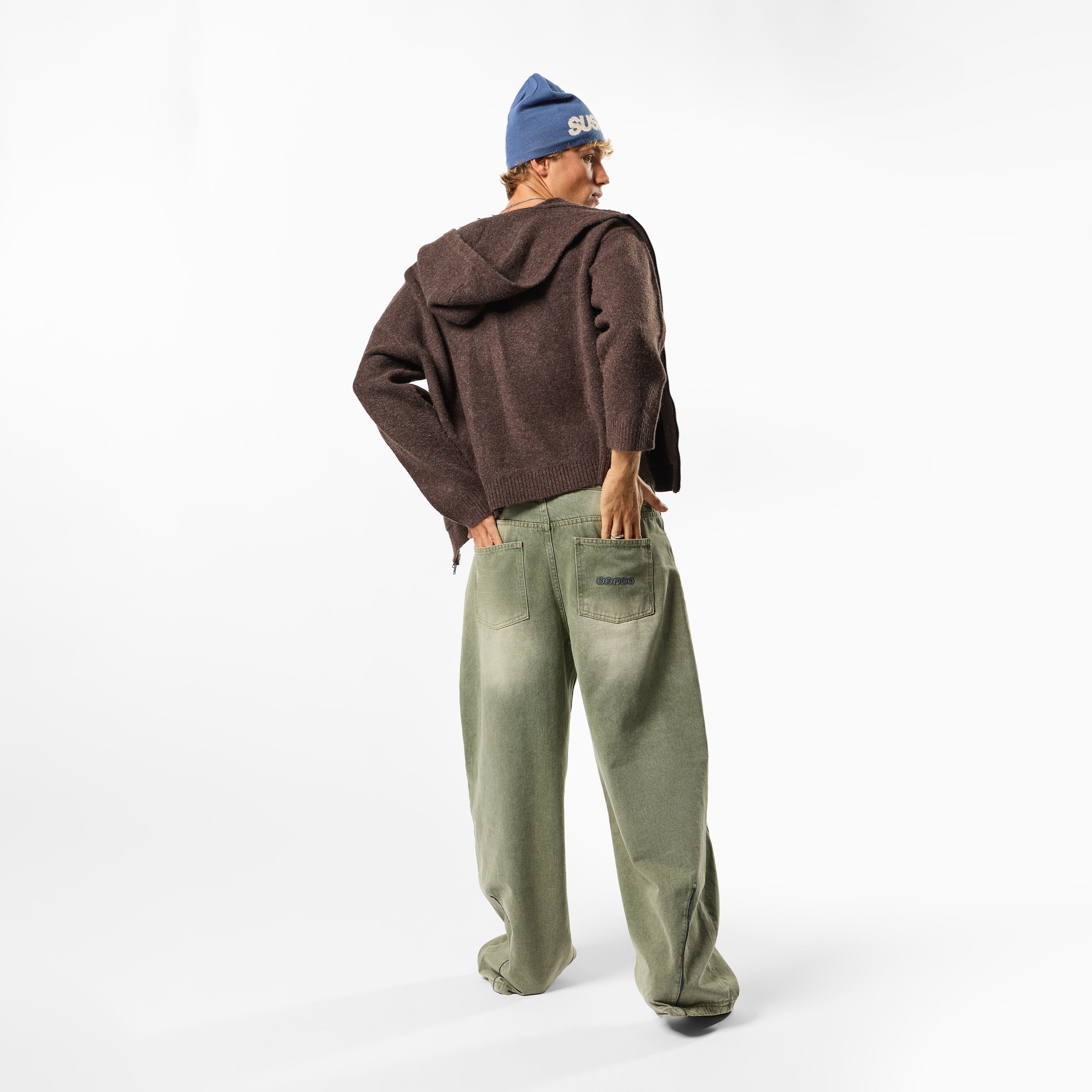 Winter1 / Core Knitted Zipped Hoodie - Espresso - Image 4