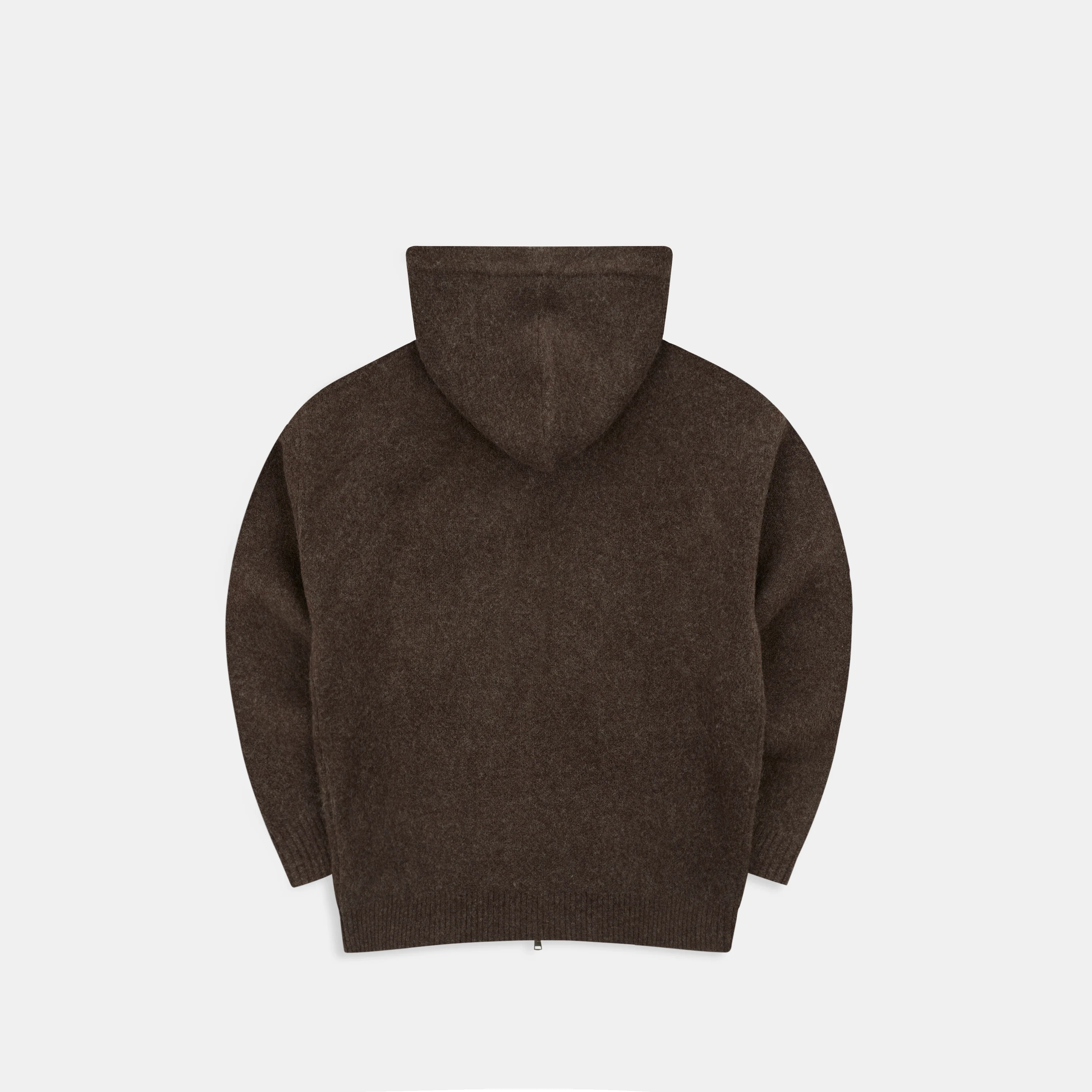 Winter1 / Core Knitted Zipped Hoodie - Espresso - Image 8