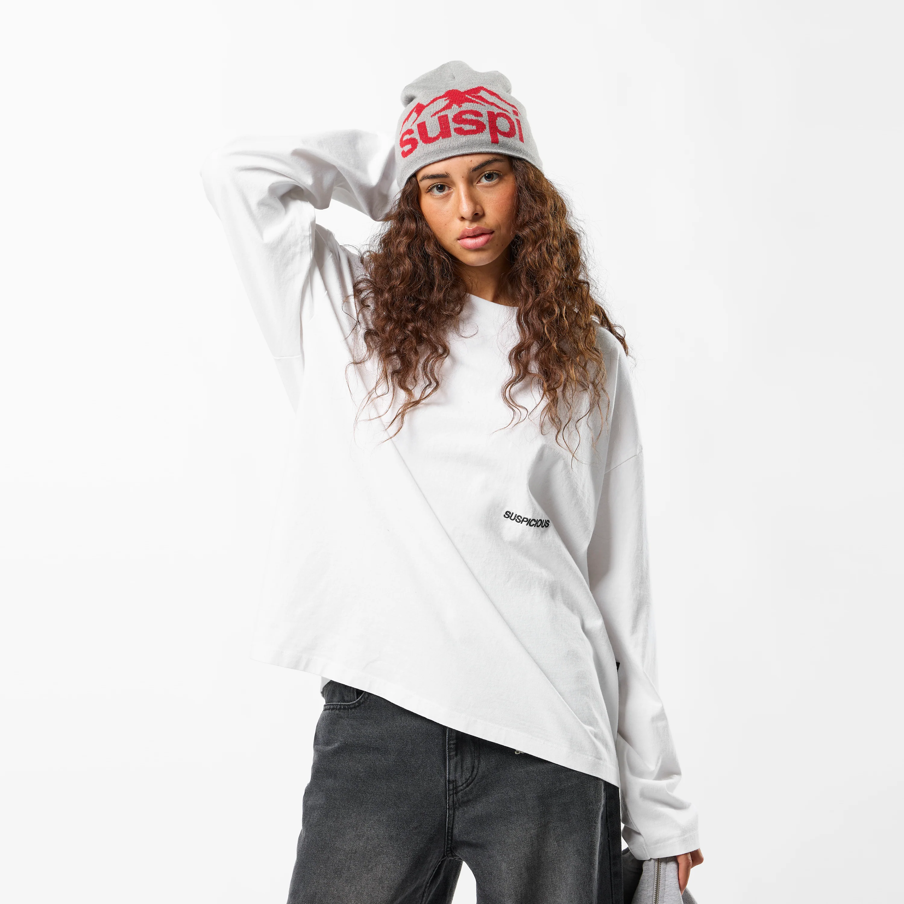 Winter1 / Landscape Beanie - Heather Grey - Image 3