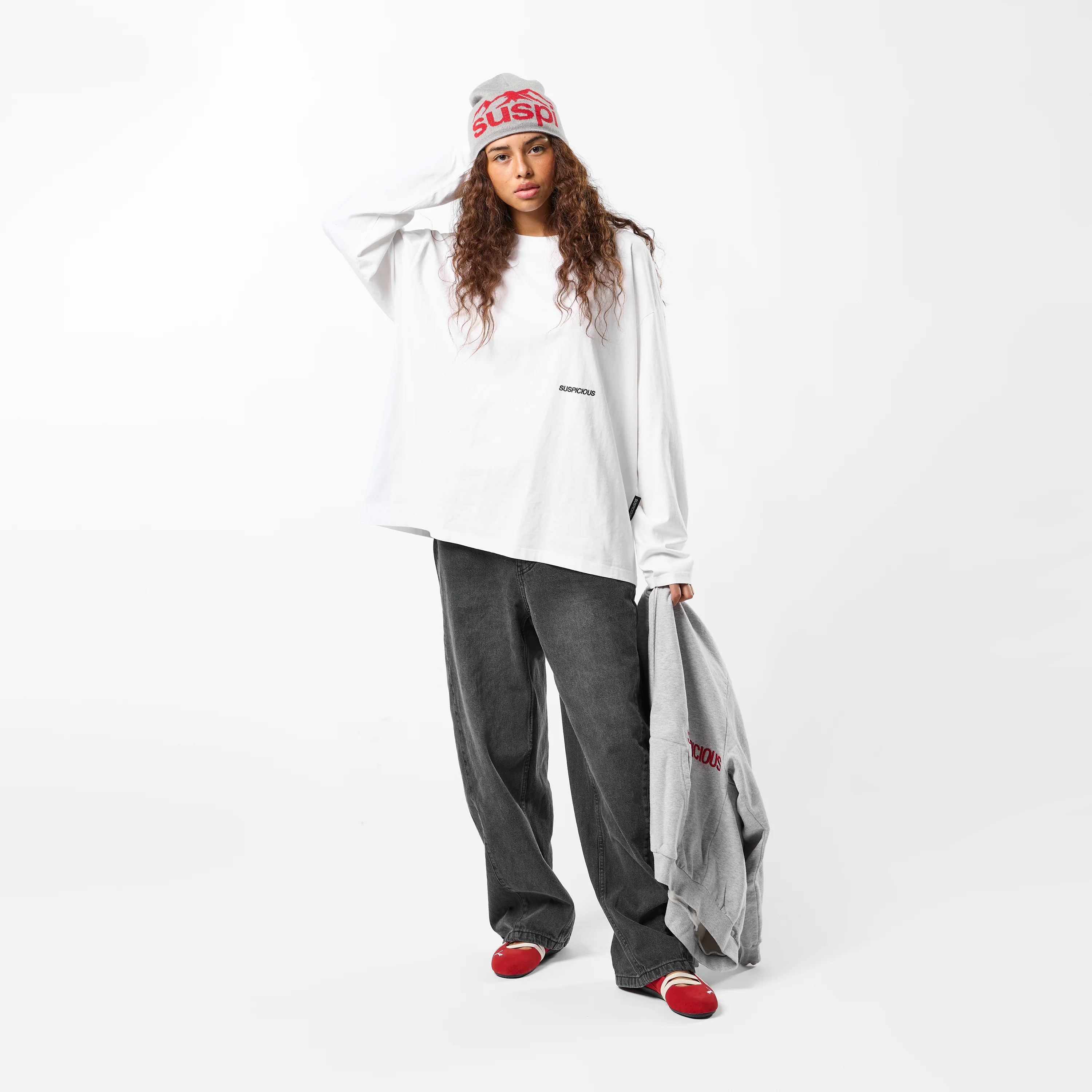 Winter1 / Landscape Beanie - Heather Grey - Image 7