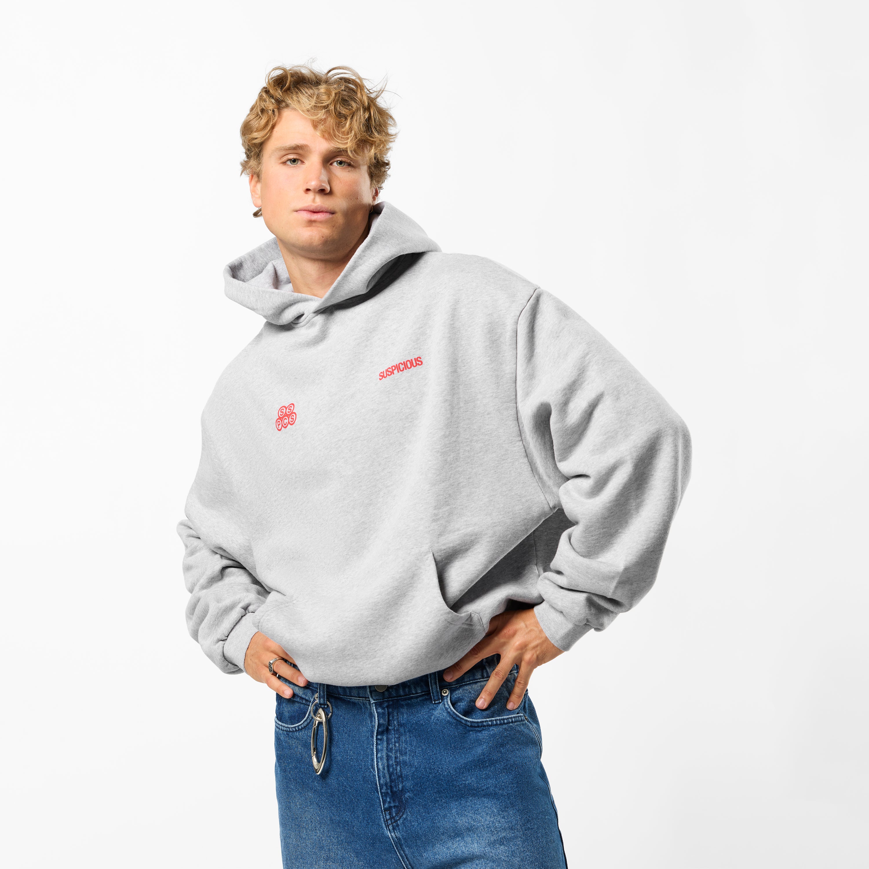 Winter1 / Landscape Hoodie - Heather Grey - Image 6