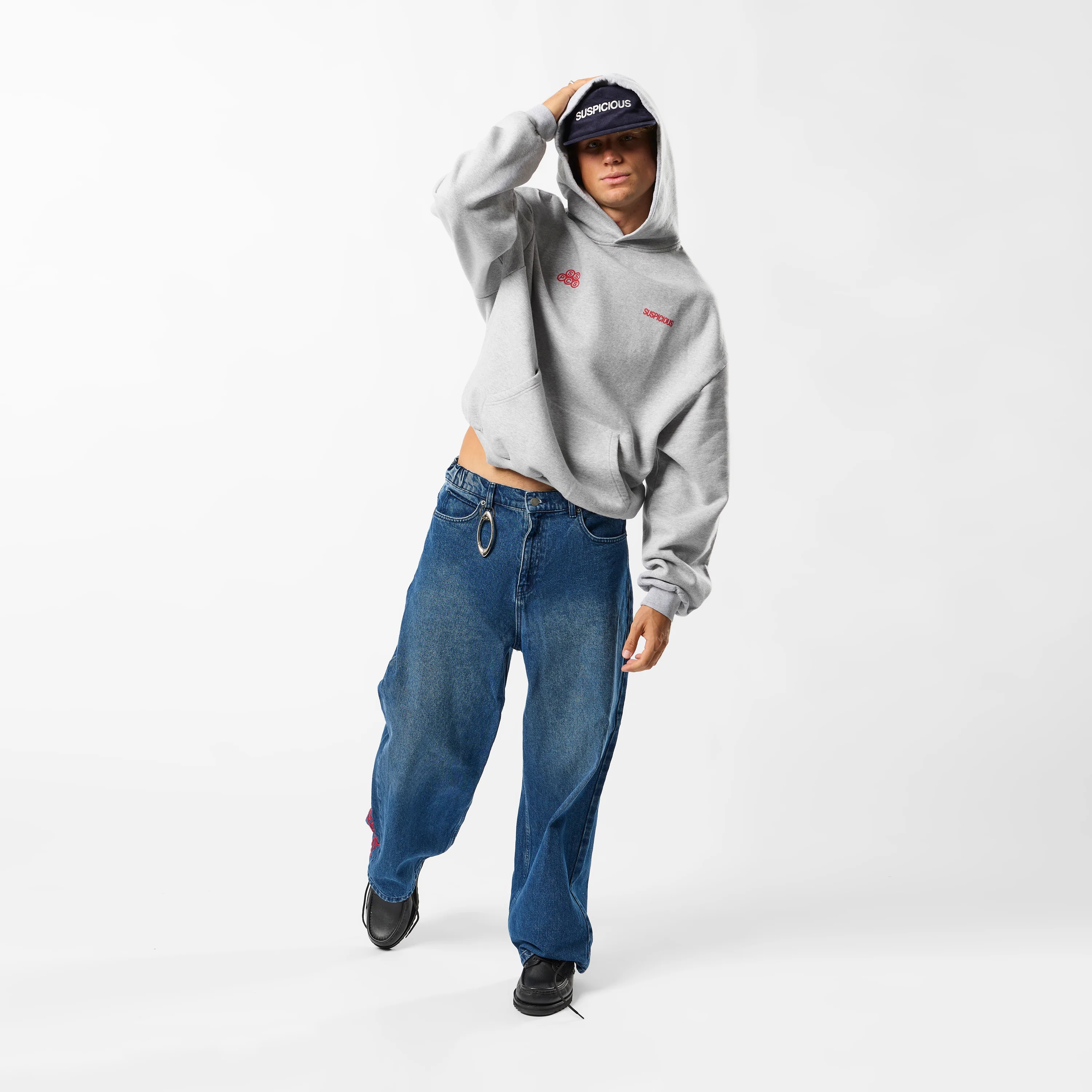 Winter1 / Landscape Hoodie - Heather Grey - Image 9