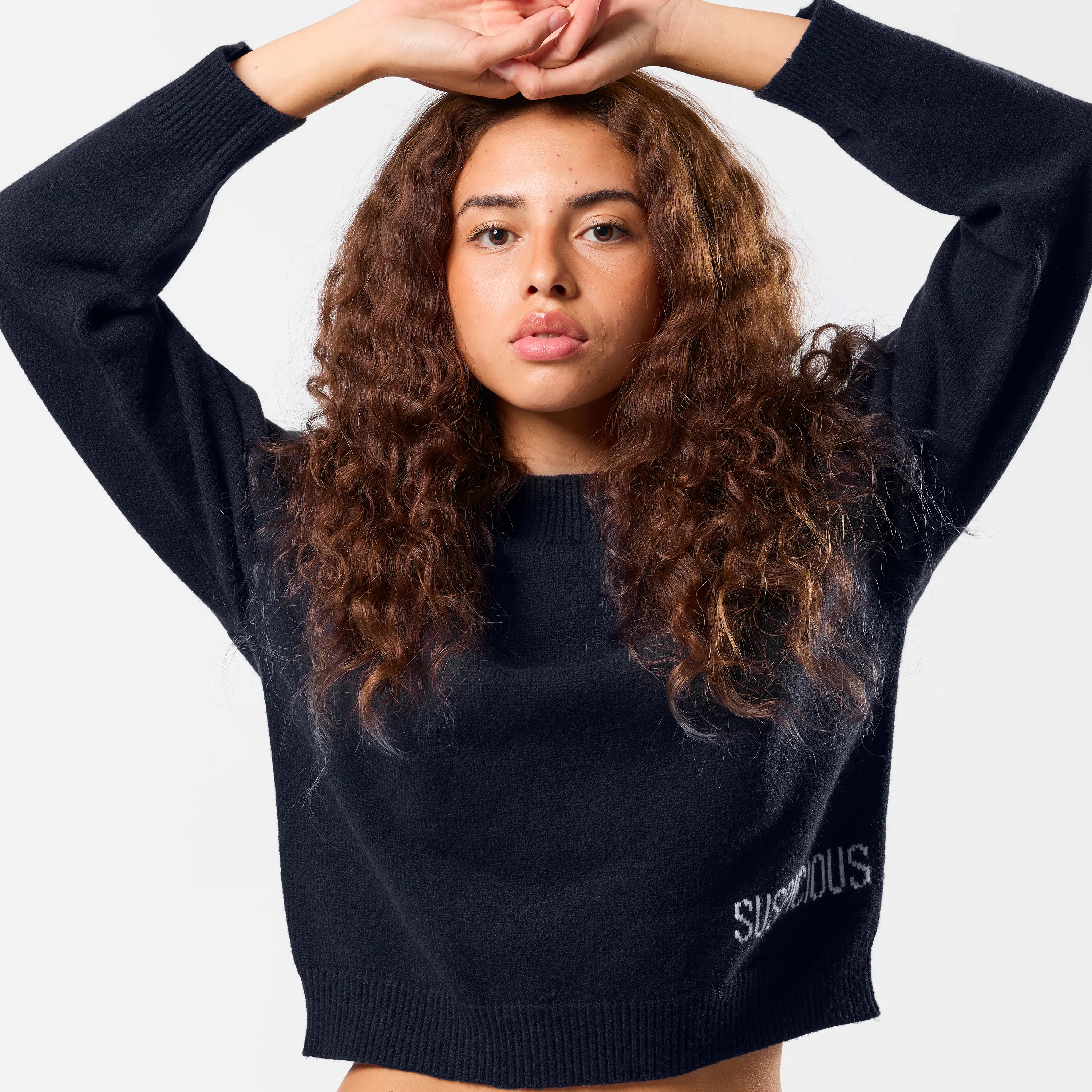 Winter2 / Core W High Neck Knit - Navy - Image 2