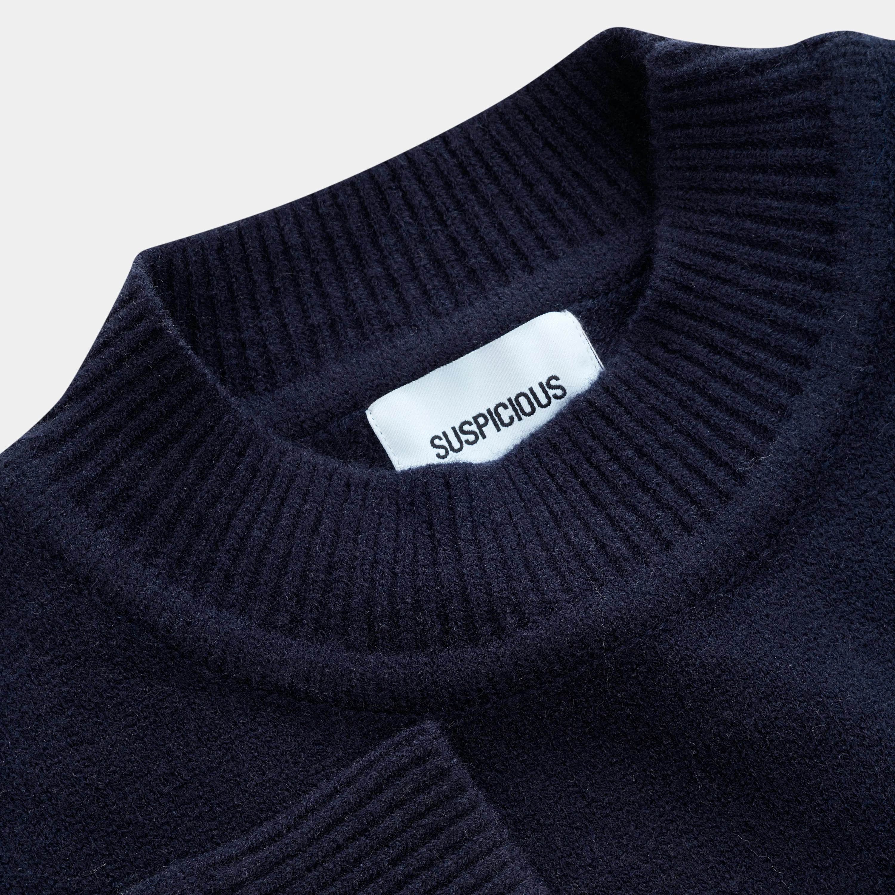 Winter2 / Core W High Neck Knit - Navy - Image 6