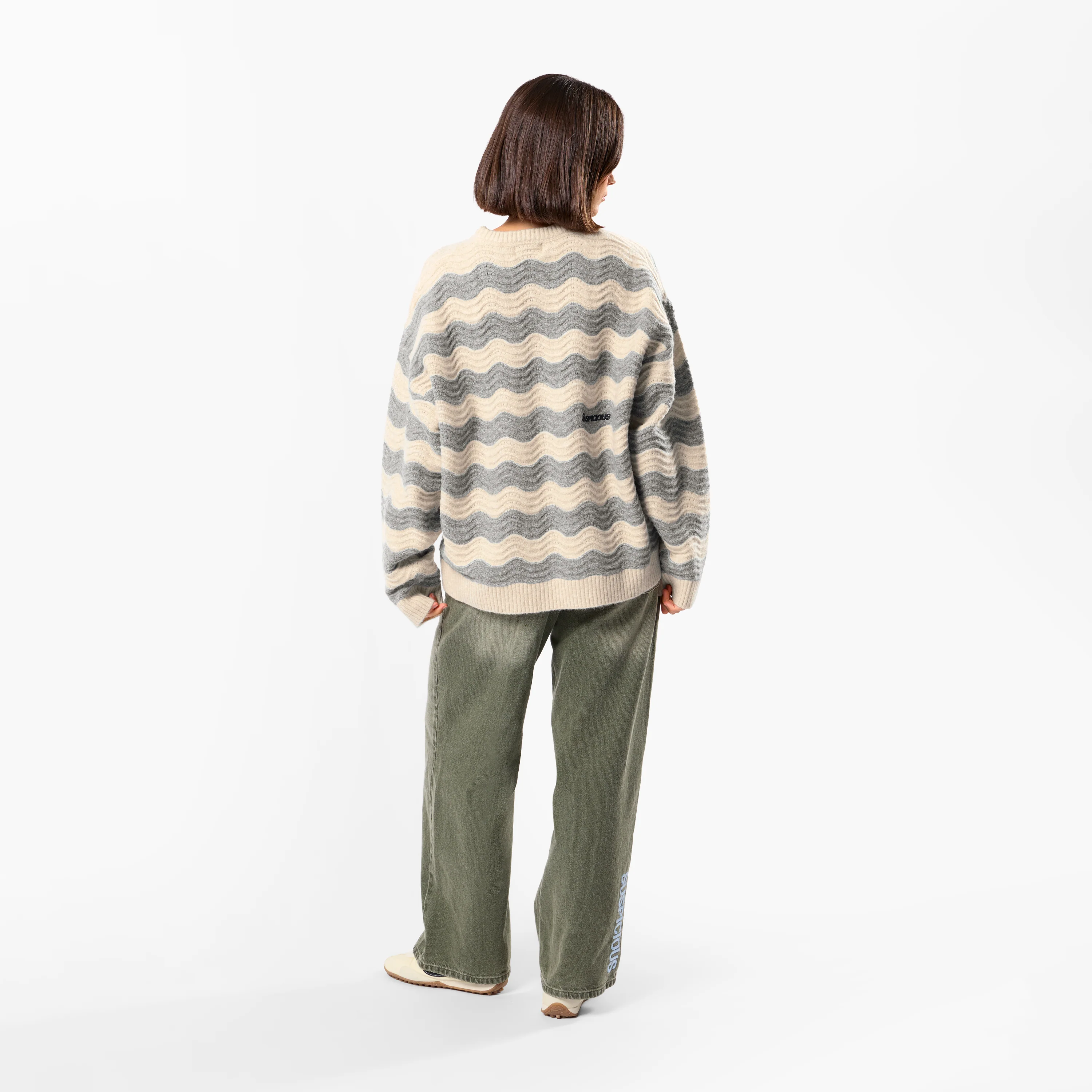 Winter3 / Essentials Knitted Wavy Sweat - Dune - Image 4