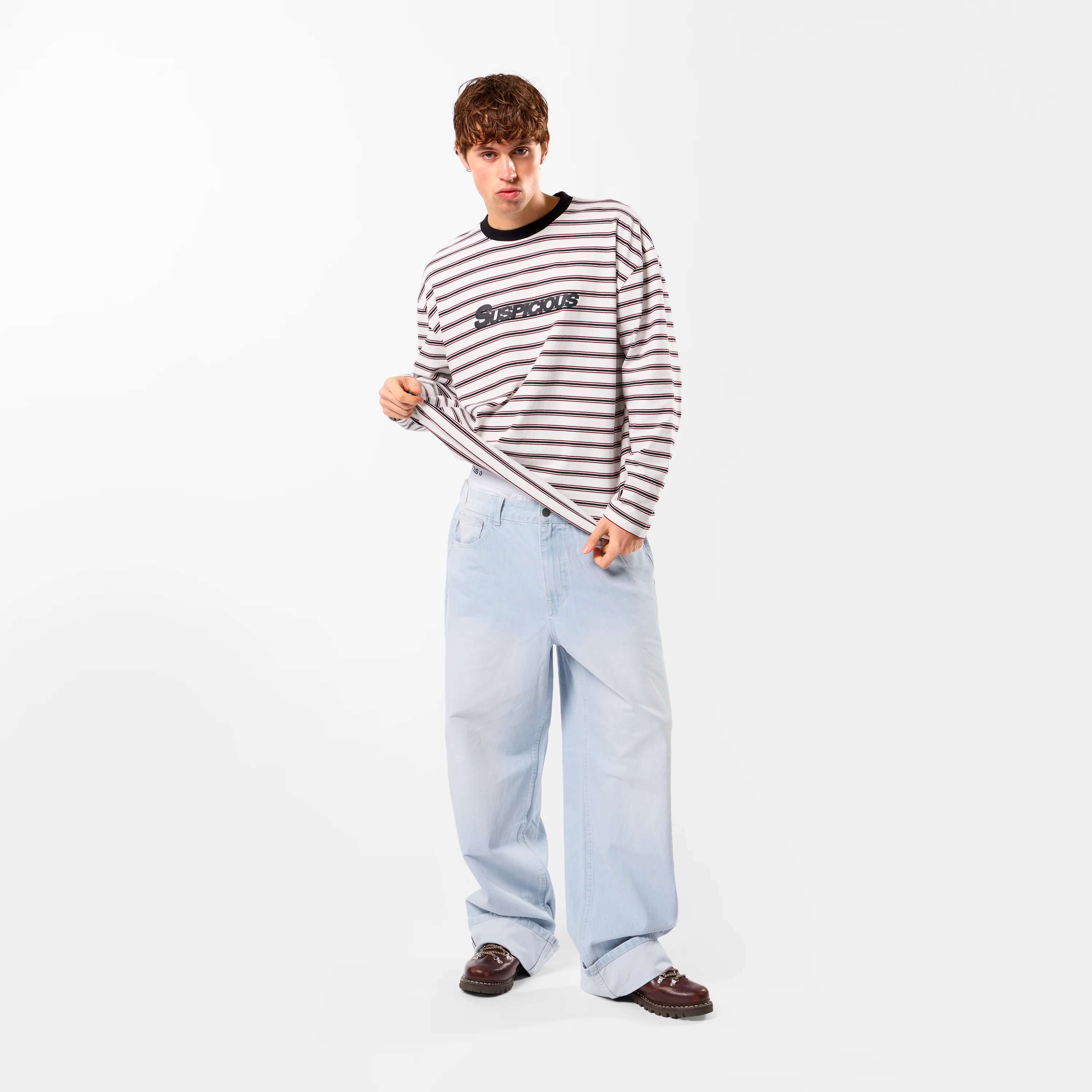 Winter3 / Flow Striped Longsleeve - Black & White - Image 7