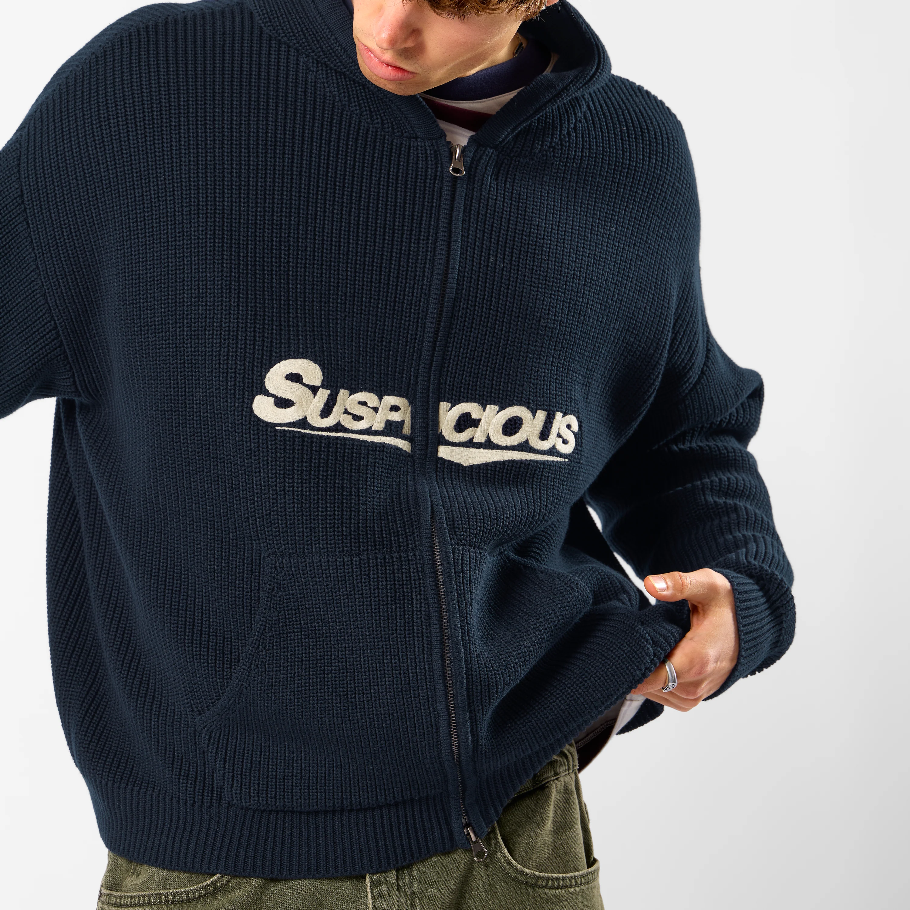 Winter3 / Flow Vintage Zip-Up - Navy - Image 3