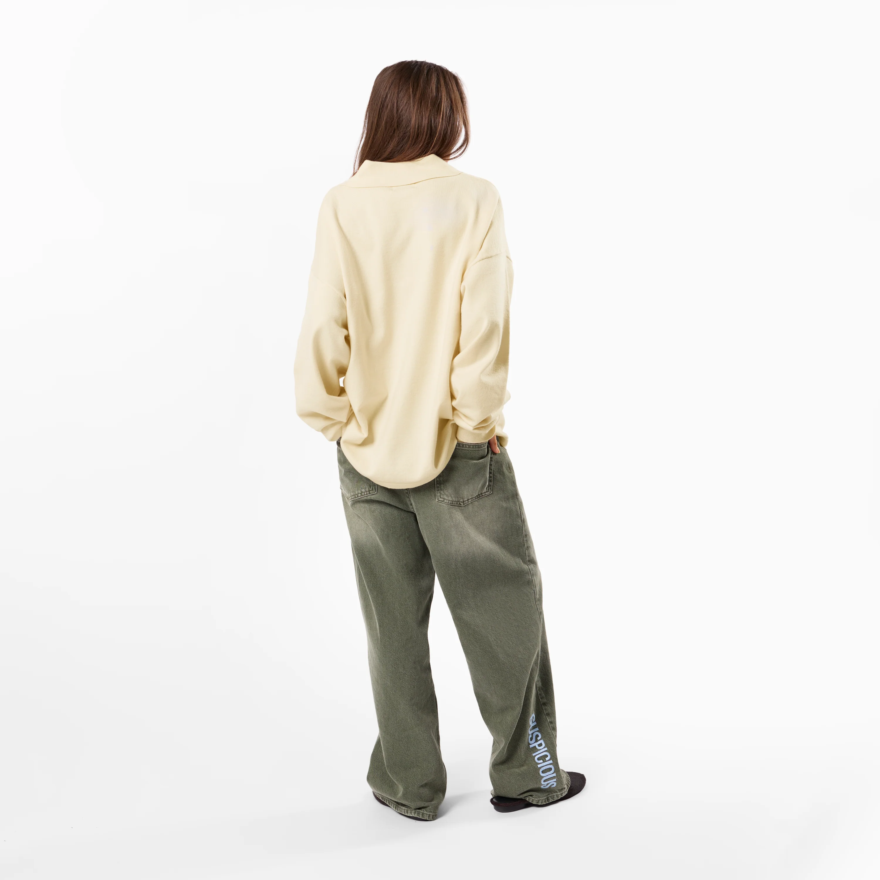 Winter3 / Icon Knitted Longsleeve Polo - Natural - Image 3