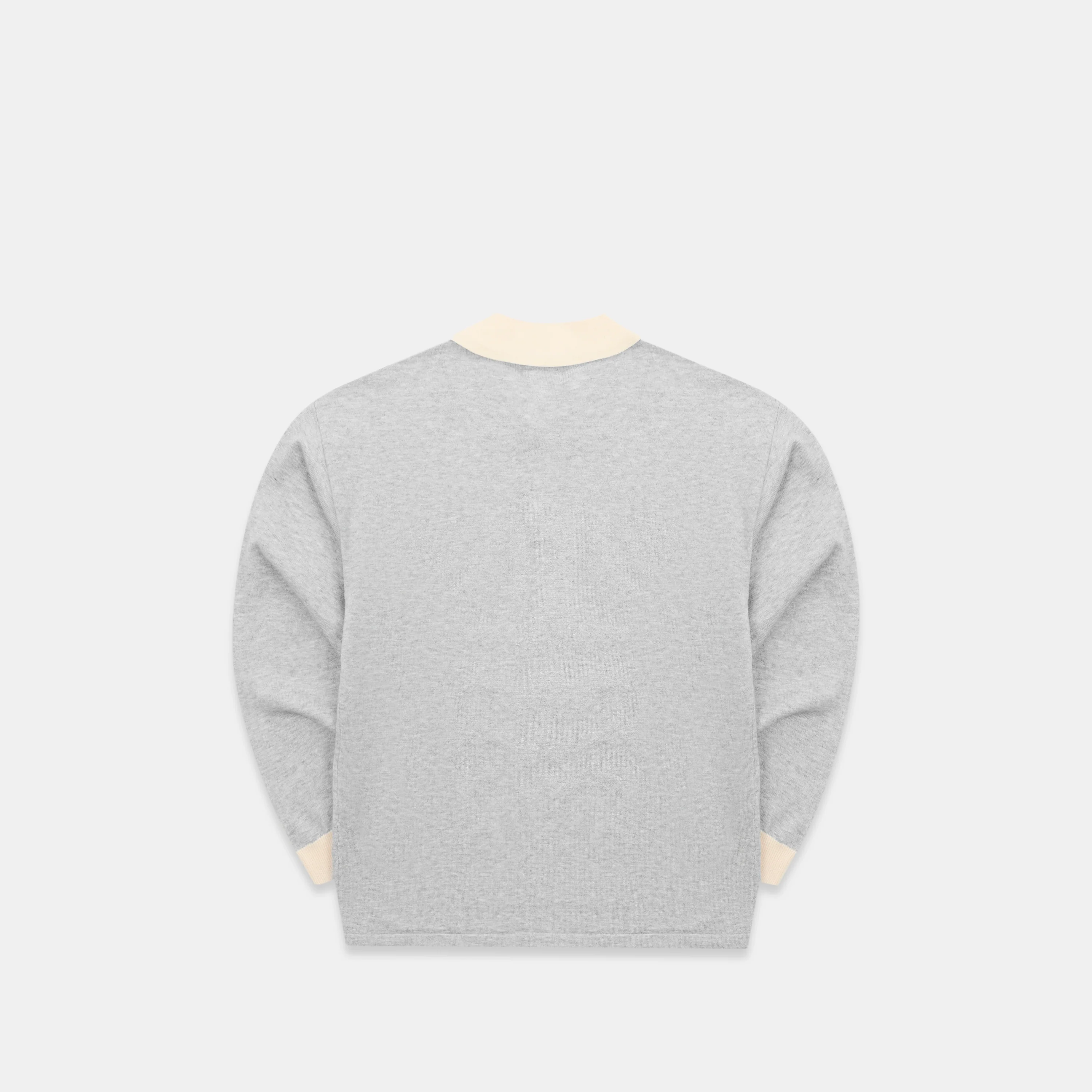 Winter3 / Icon Knitted Longsleeve Polo - Neutral Heather - Image 9
