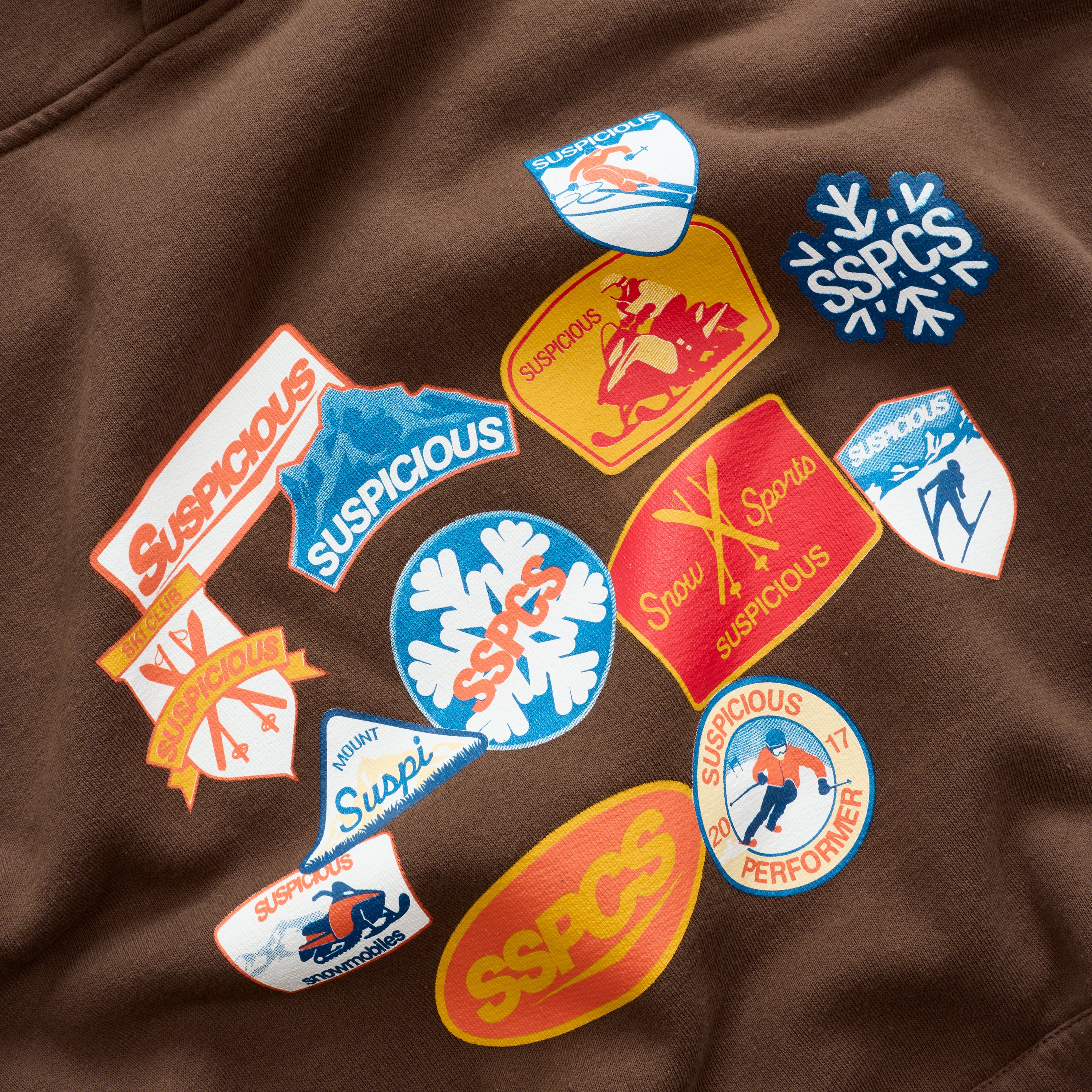 Winter3 / Patchwork Hoodie - Coffee - Image 5