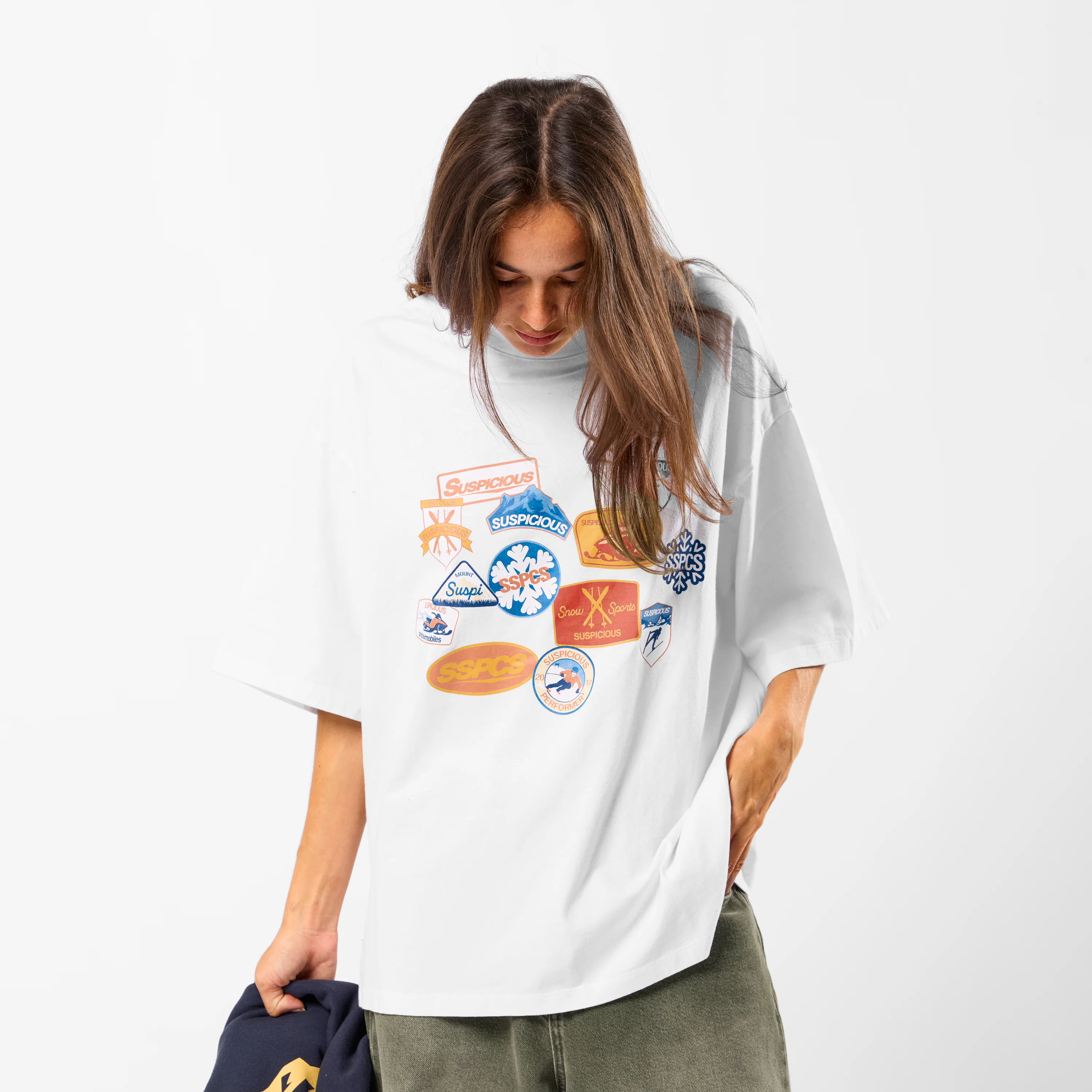 Winter3 / Patchwork Tee - White - Image 2