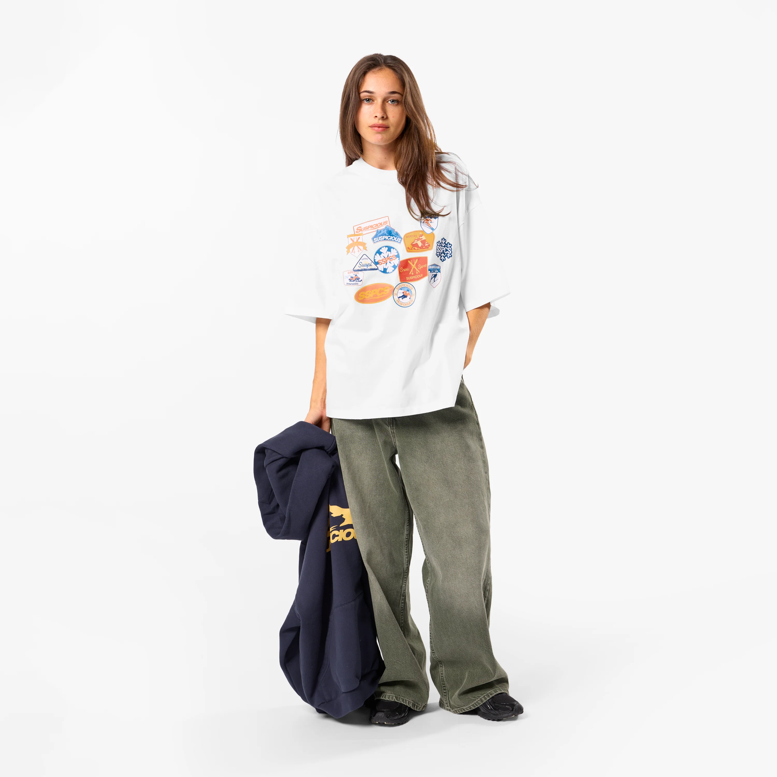 Winter3 / Patchwork Tee - White - Image 7