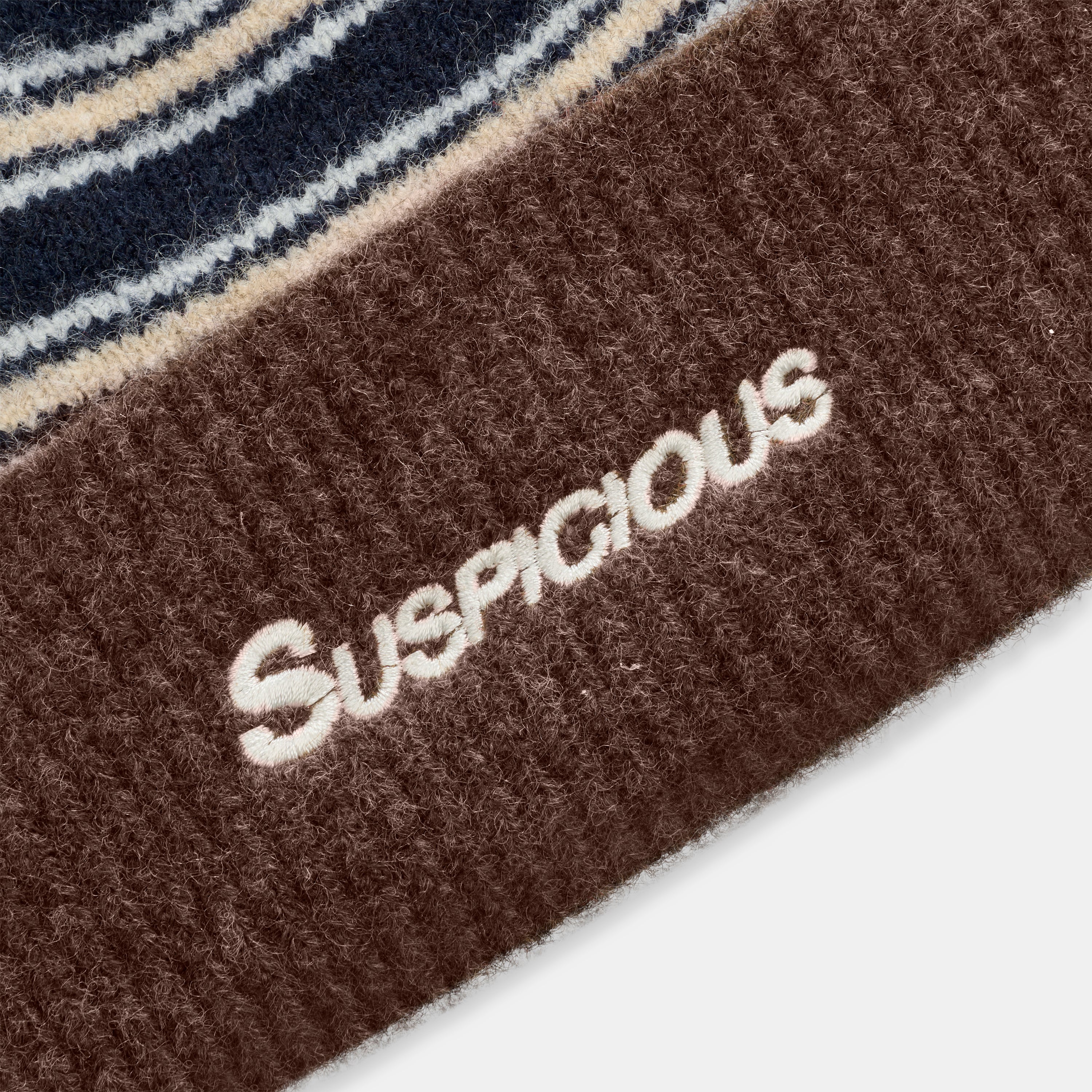 Winter3 / Striped Beanie - Blue & Brown - Image 4
