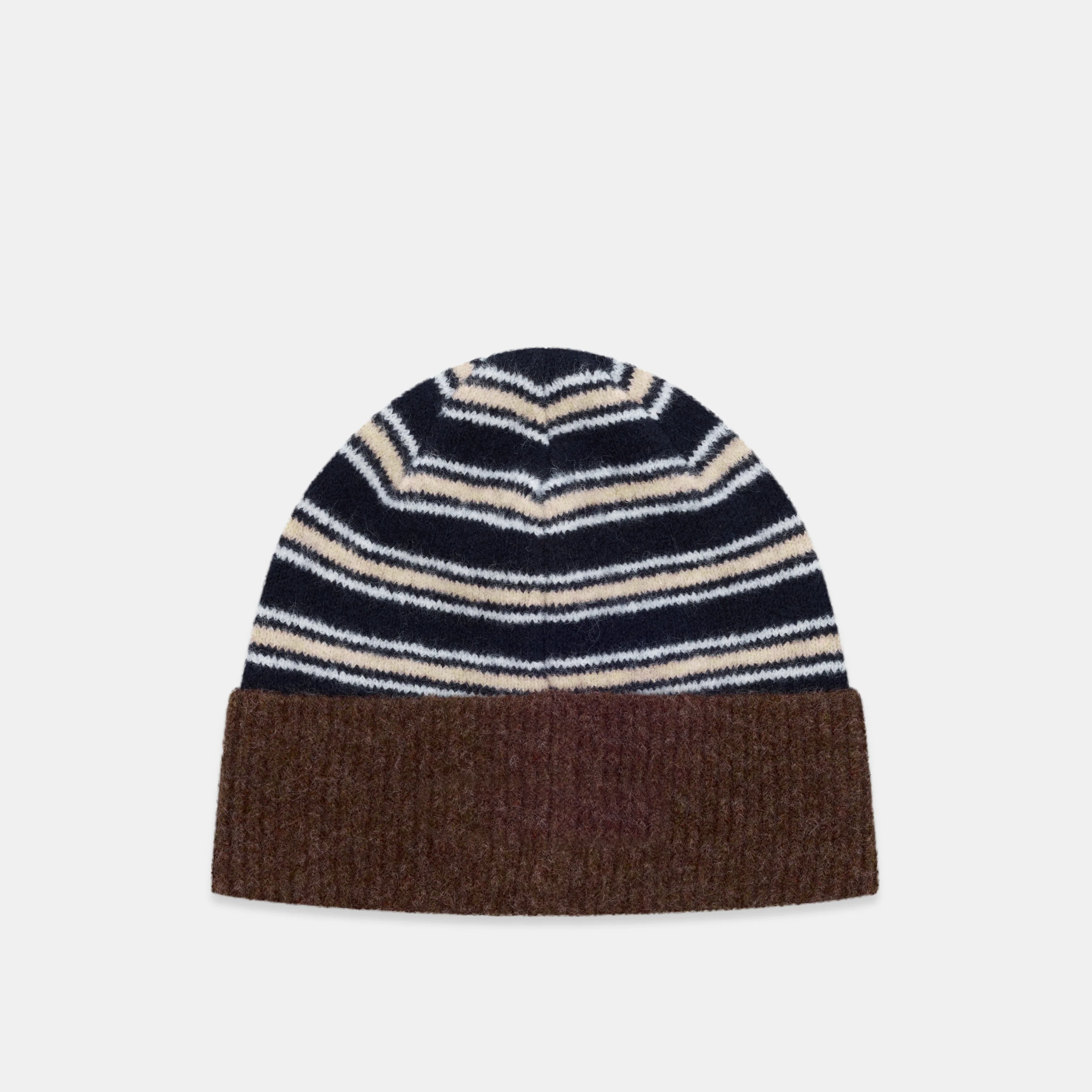 Winter3 / Striped Beanie - Blue & Brown - Image 7