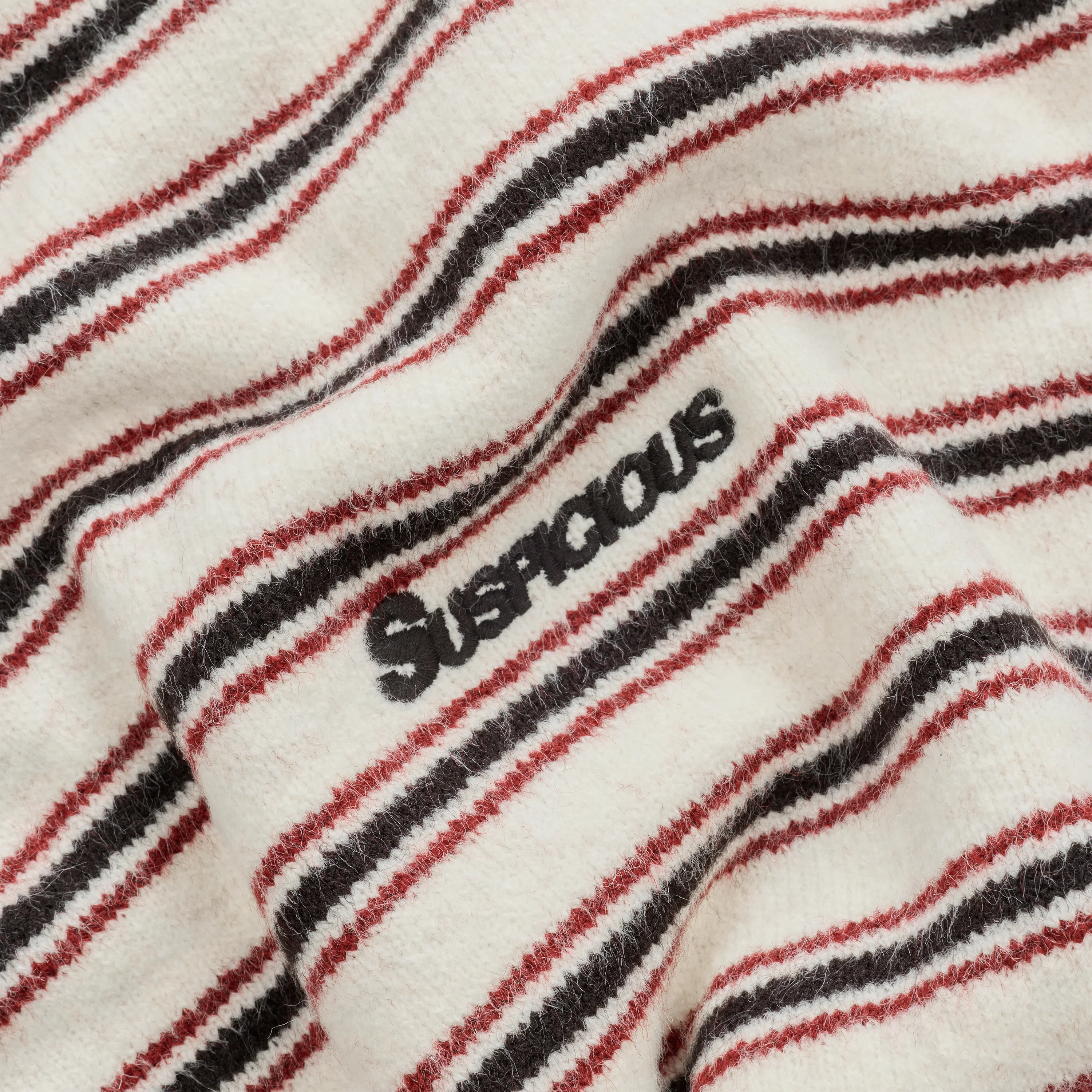 Winter3 / Striped Knitted Sweat - Black & White - Image 5