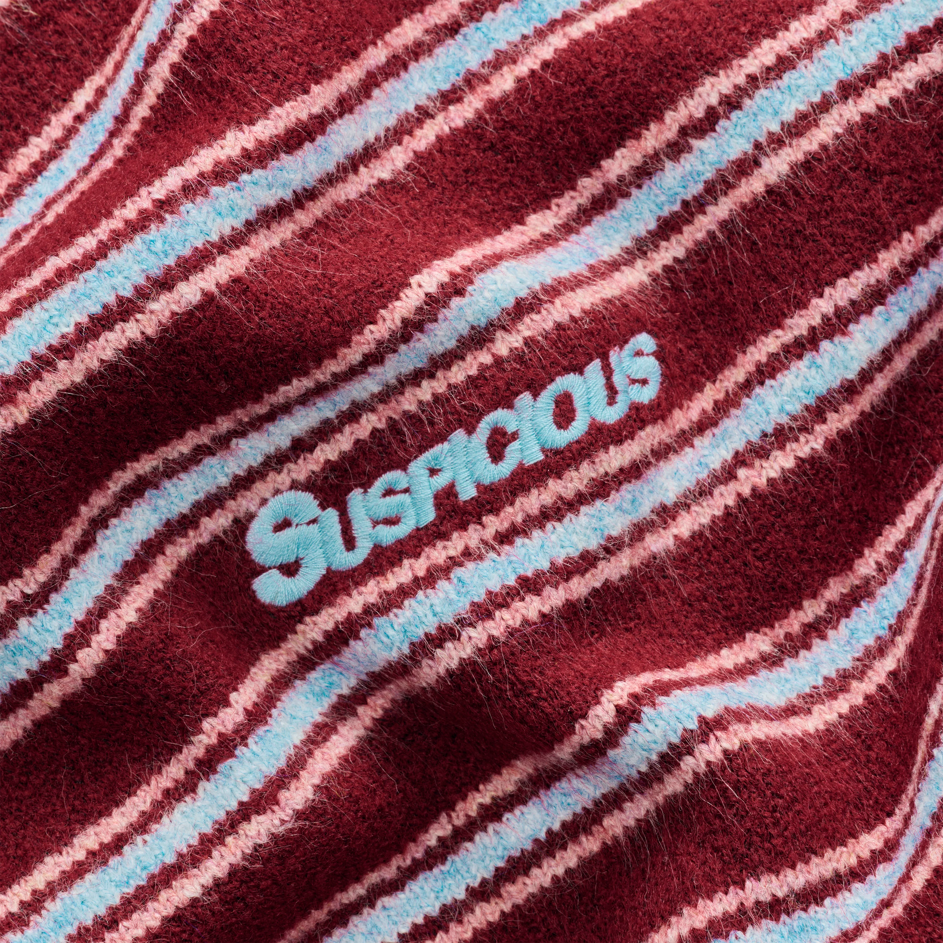 Winter3 / Striped Knitted Sweat - Red & Blue - Image 5