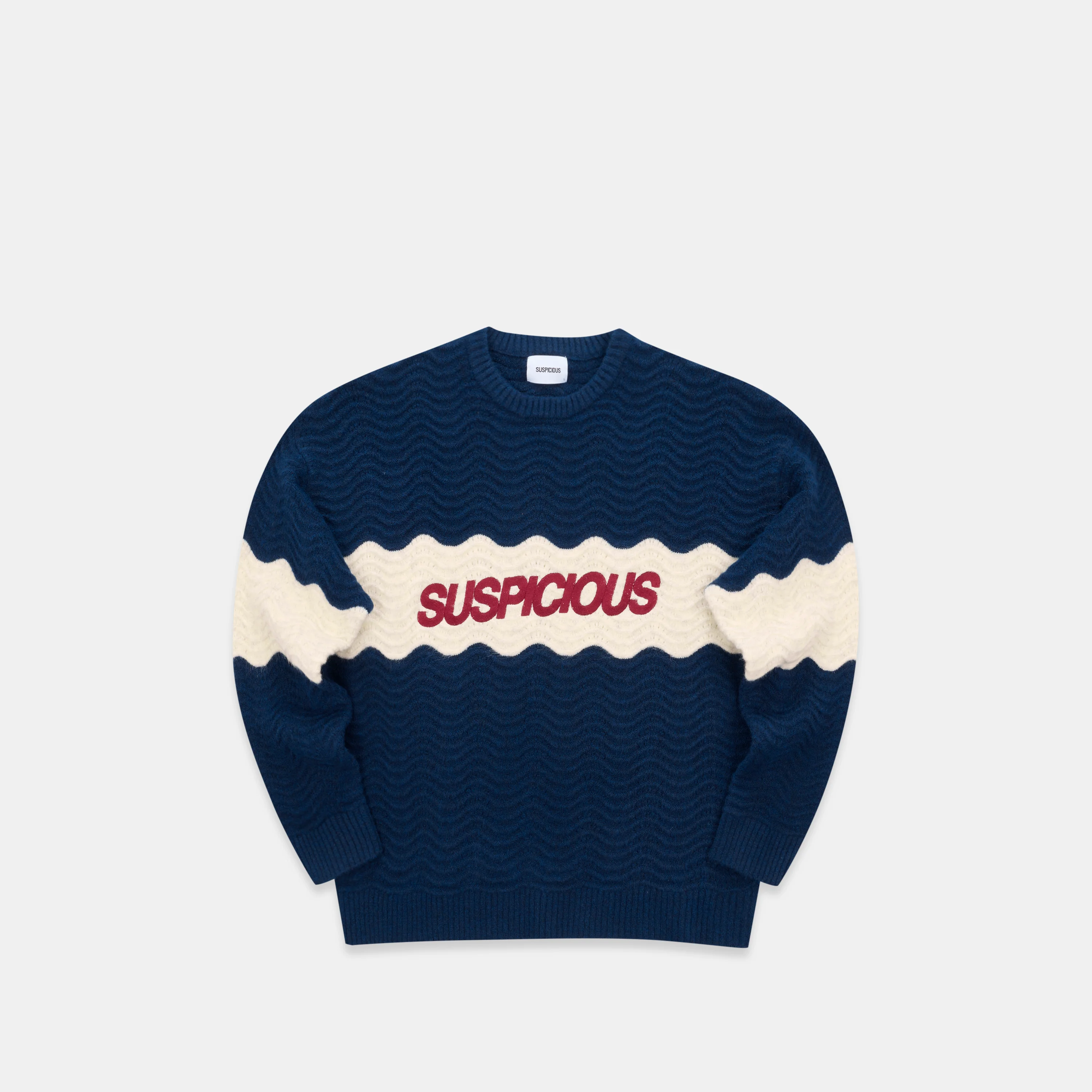 Winter4 / Break Knitted Wavy Sweat - Nightfall