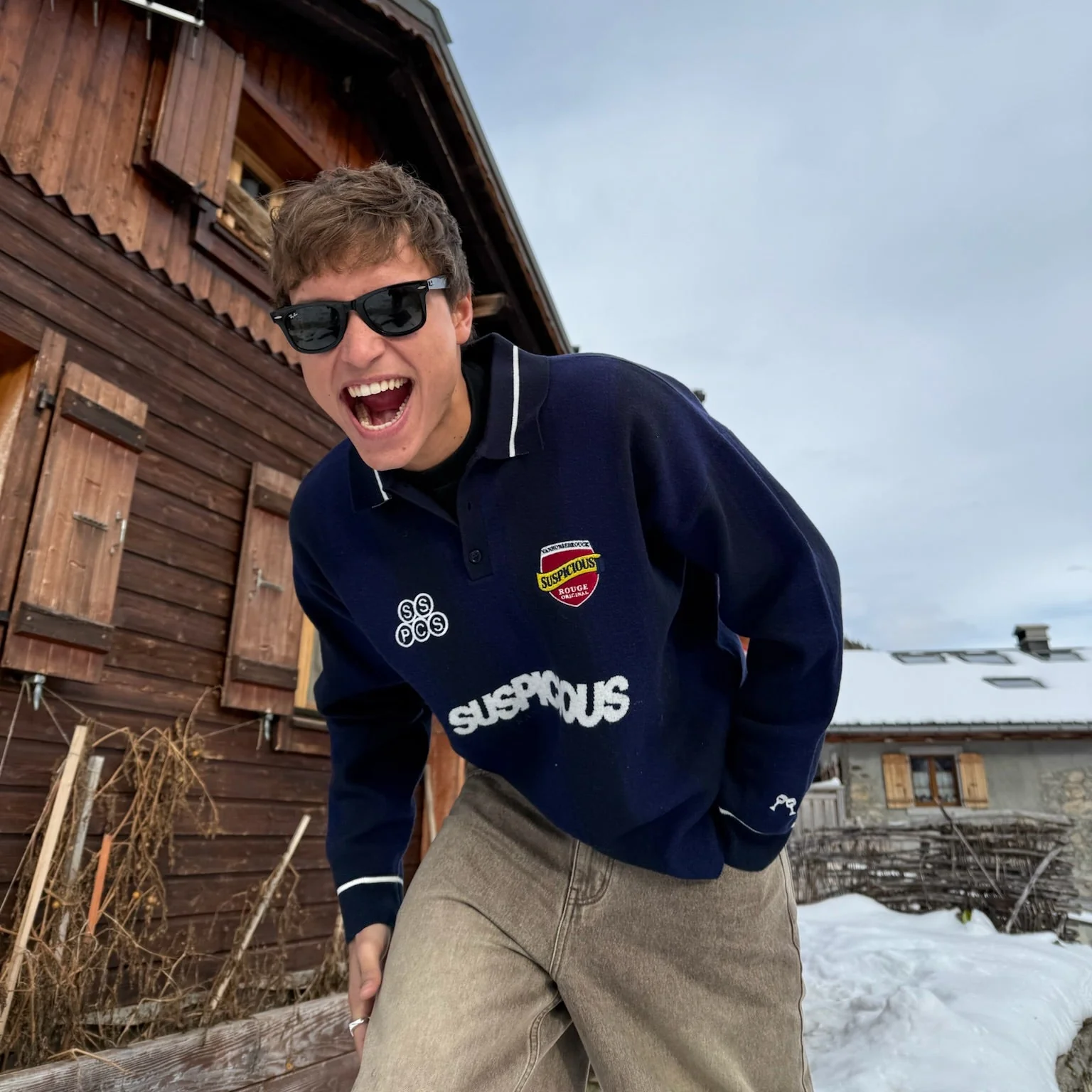 Winter4 / Kasteel Longsleeve Knitted Polo - Nightfall - Image 11
