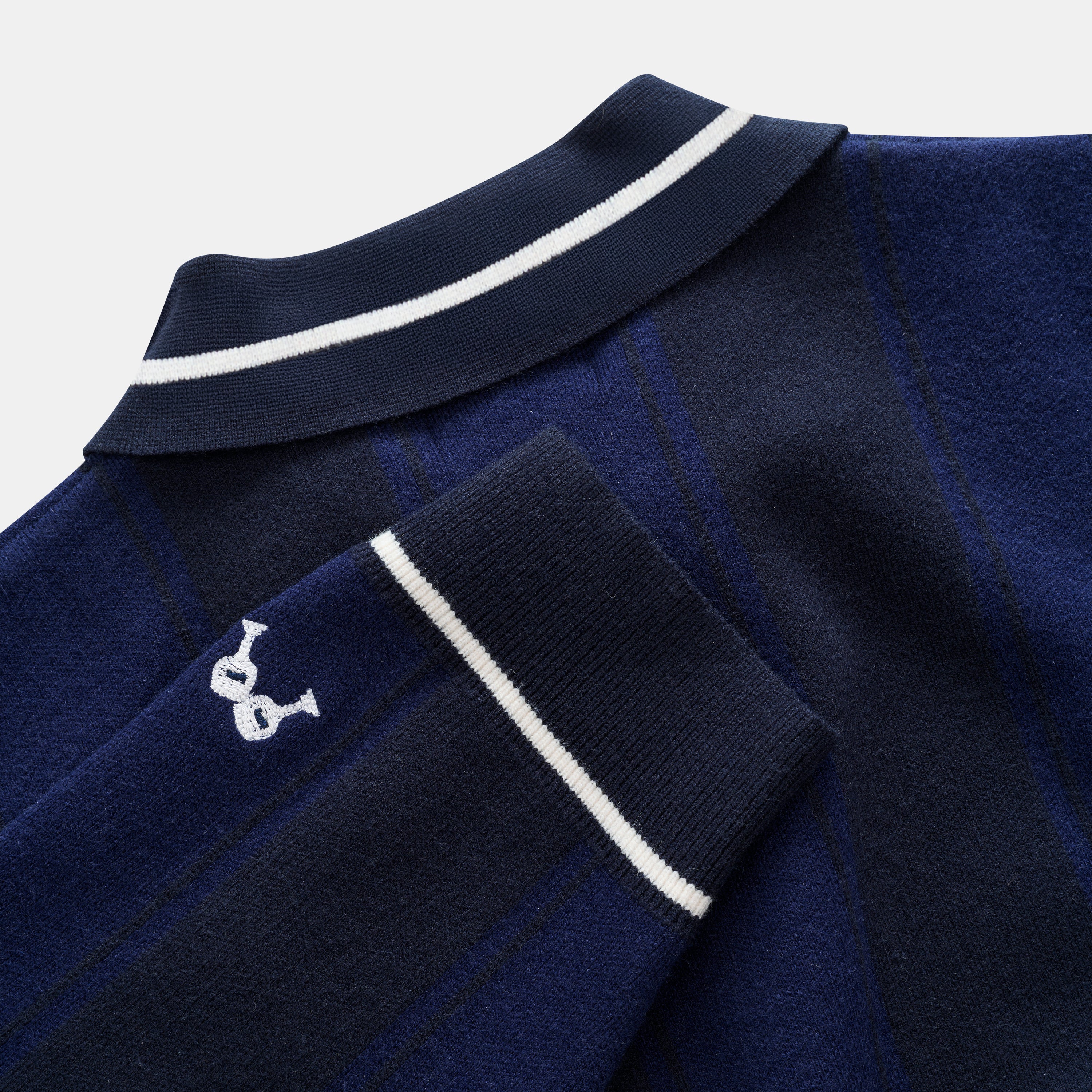 Winter4 / Kasteel Longsleeve Knitted Polo - Nightfall - Image 7