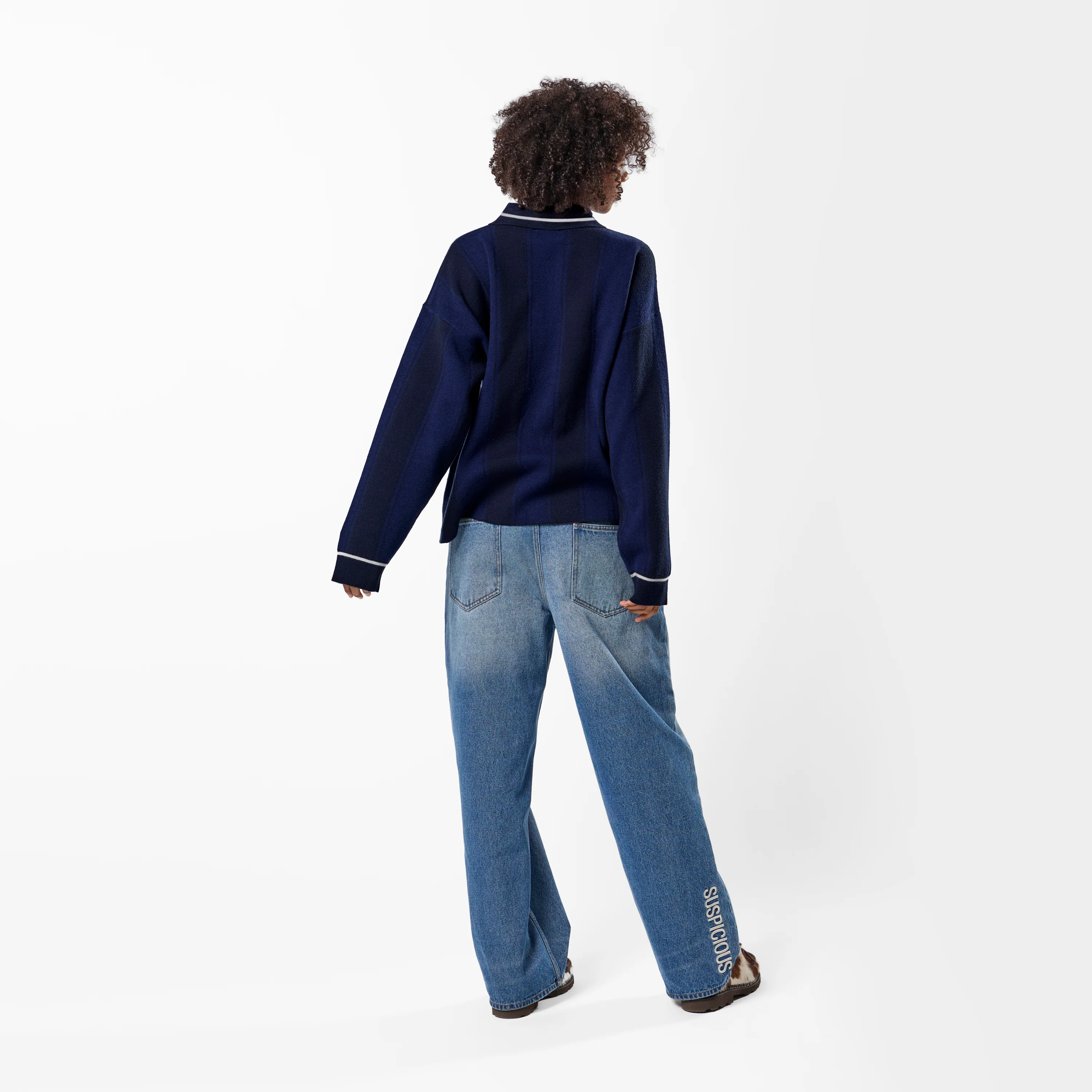 Winter4 / Kasteel Longsleeve Knitted Polo - Nightfall - Image 8