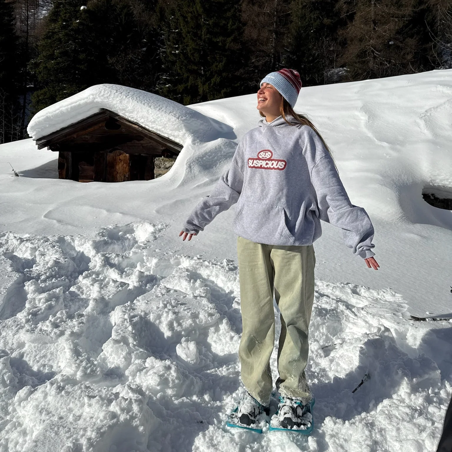 Winter4 / Signature Stamp Hoodie - Neutral Heather - Image 11