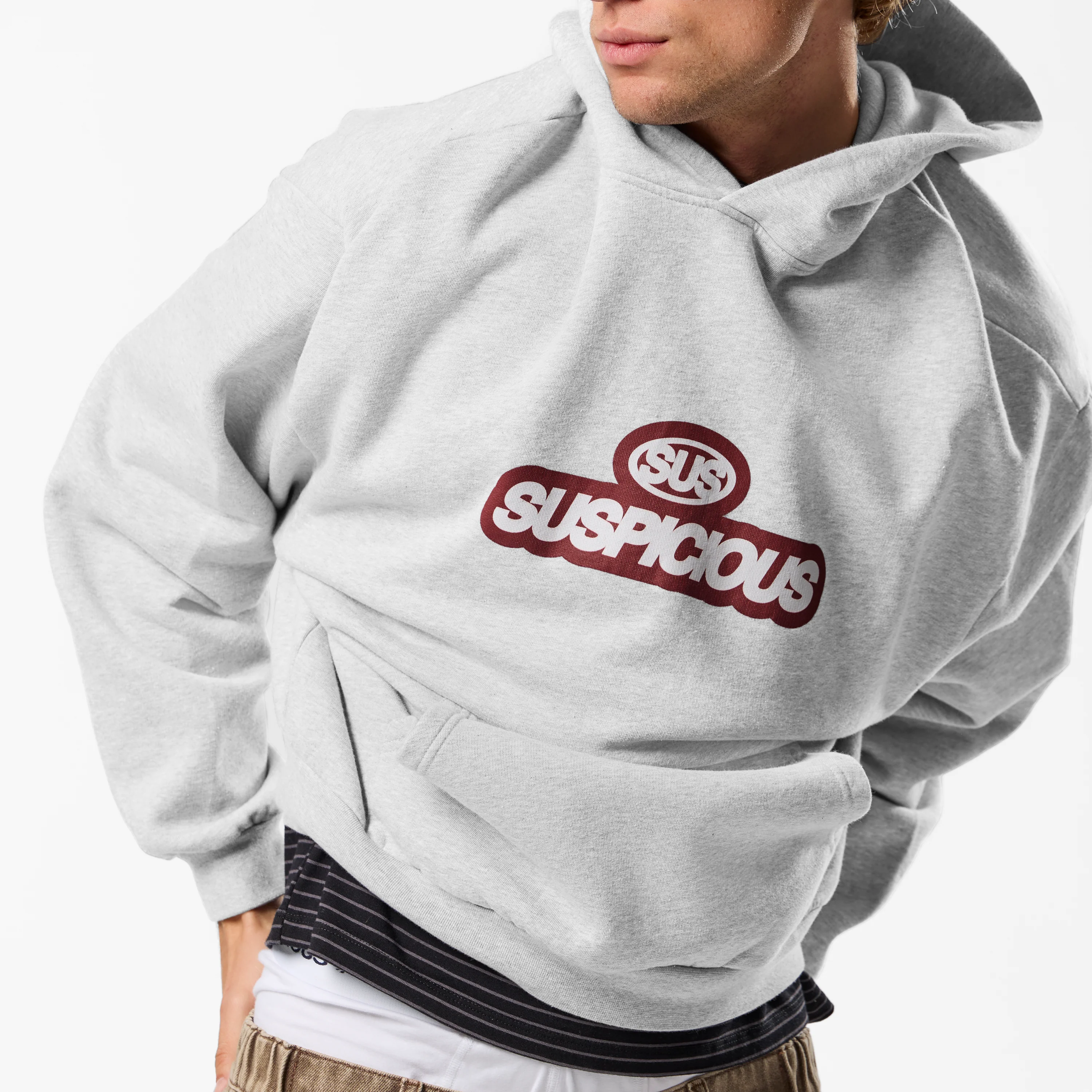 Winter4 / Signature Stamp Hoodie - Neutral Heather - Image 2