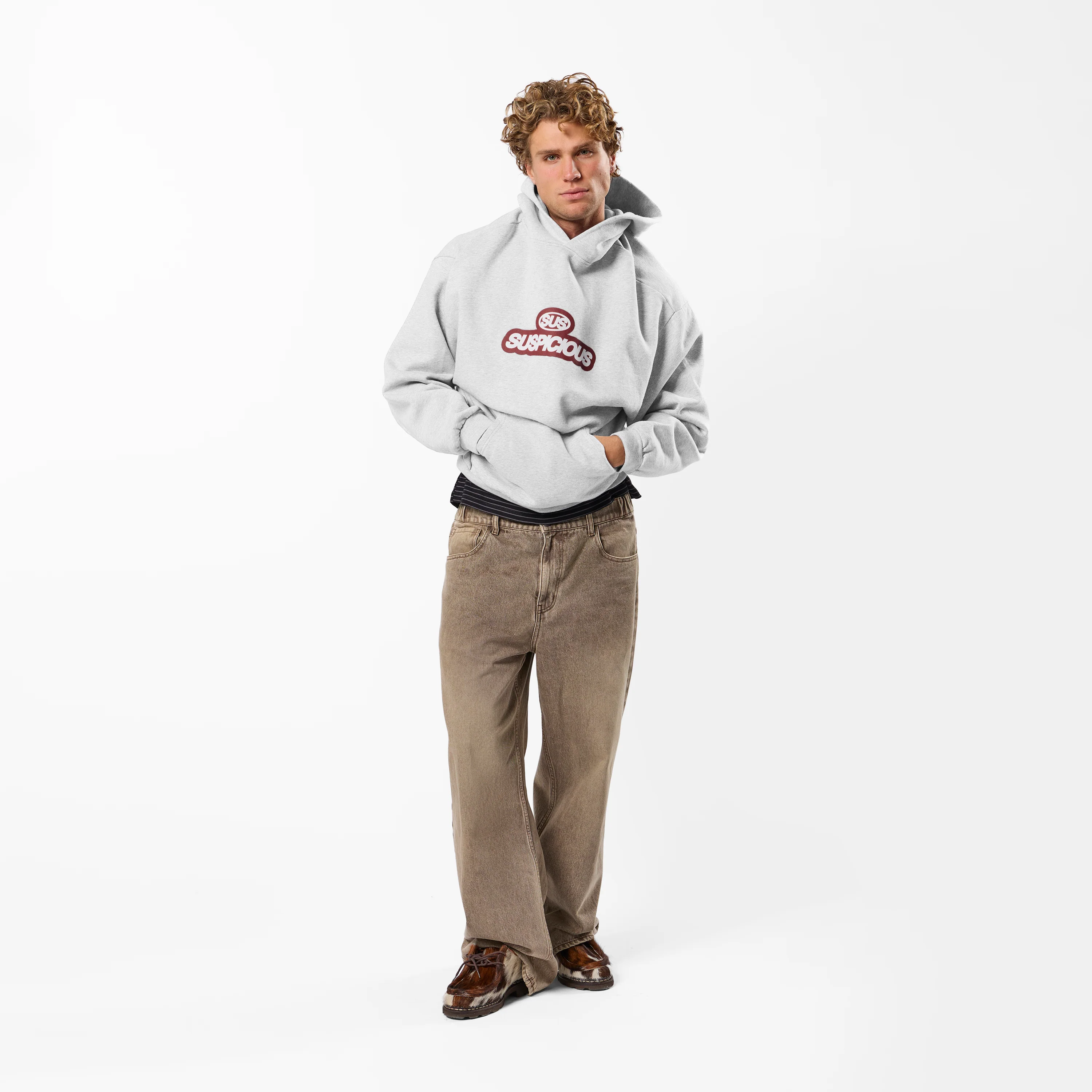 Winter4 / Signature Stamp Hoodie - Neutral Heather - Image 7